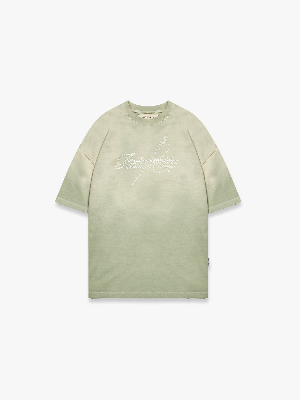 HAND DRAWN T-SHIRT - FADED LIME
