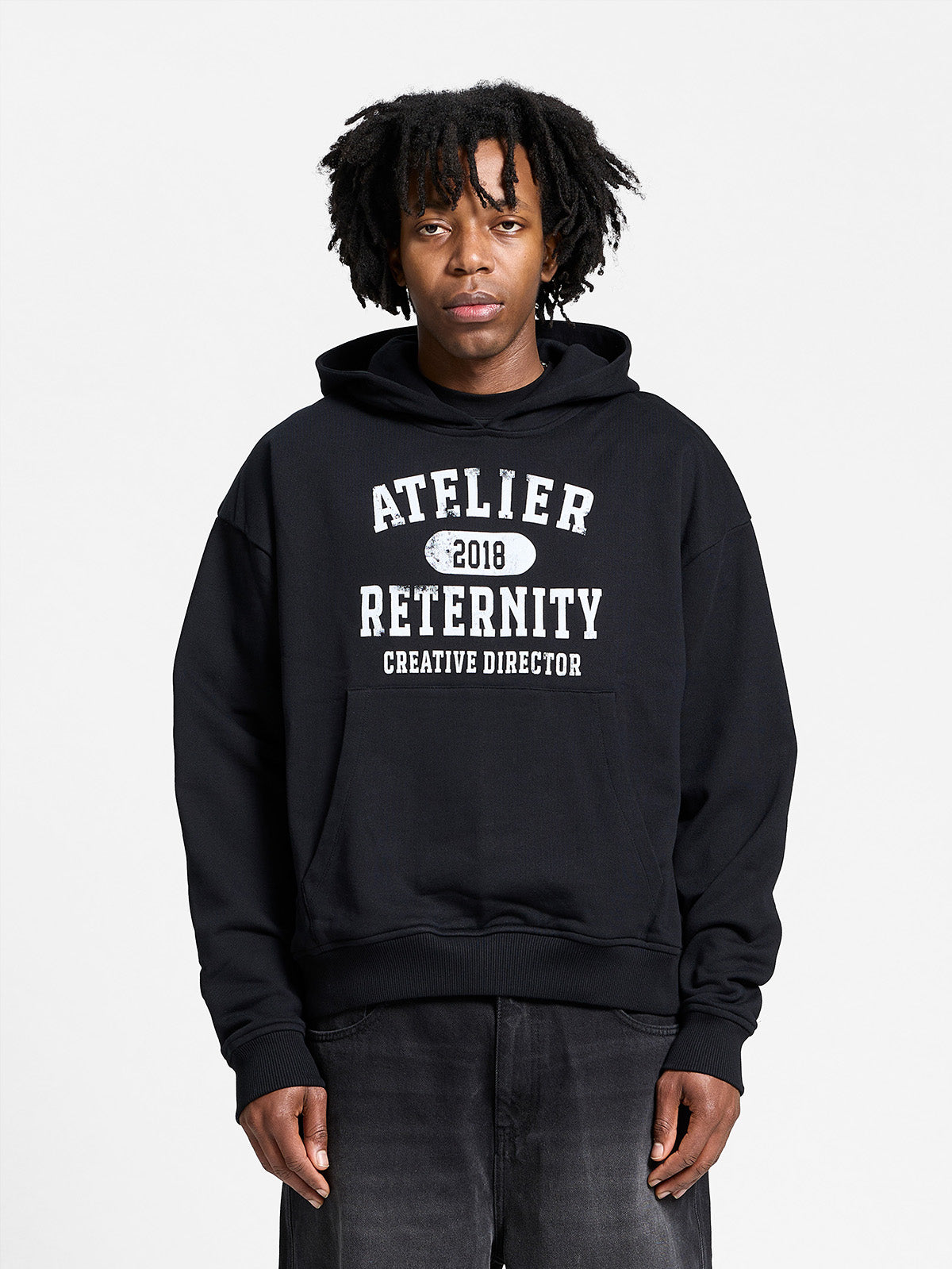 ATELIER EMBLEM HOODIE - BLACK
