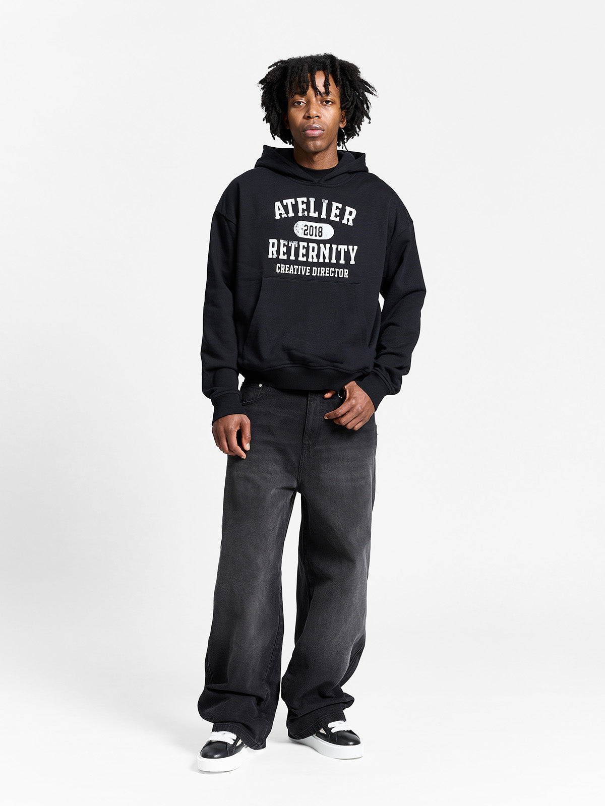 ATELIER EMBLEM HOODIE - BLACK