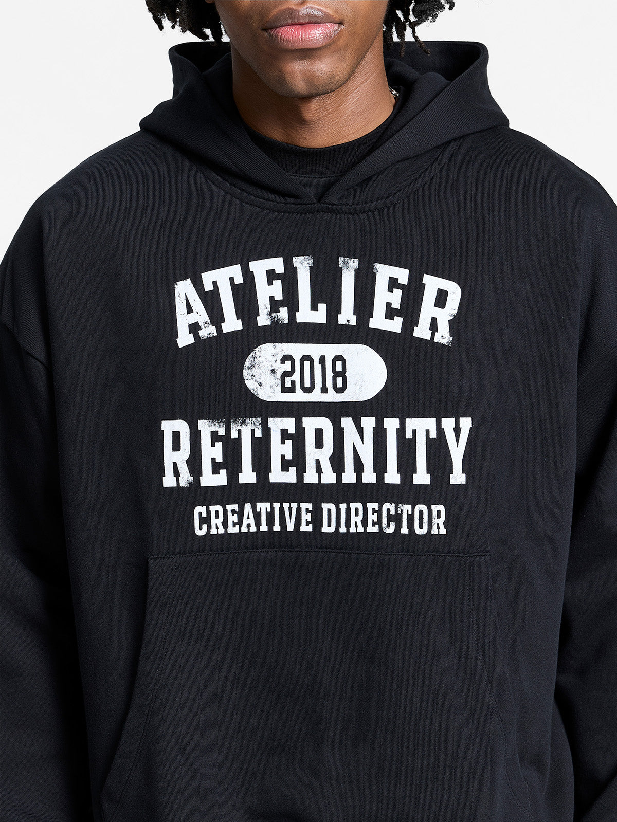 ATELIER EMBLEM HOODIE - BLACK