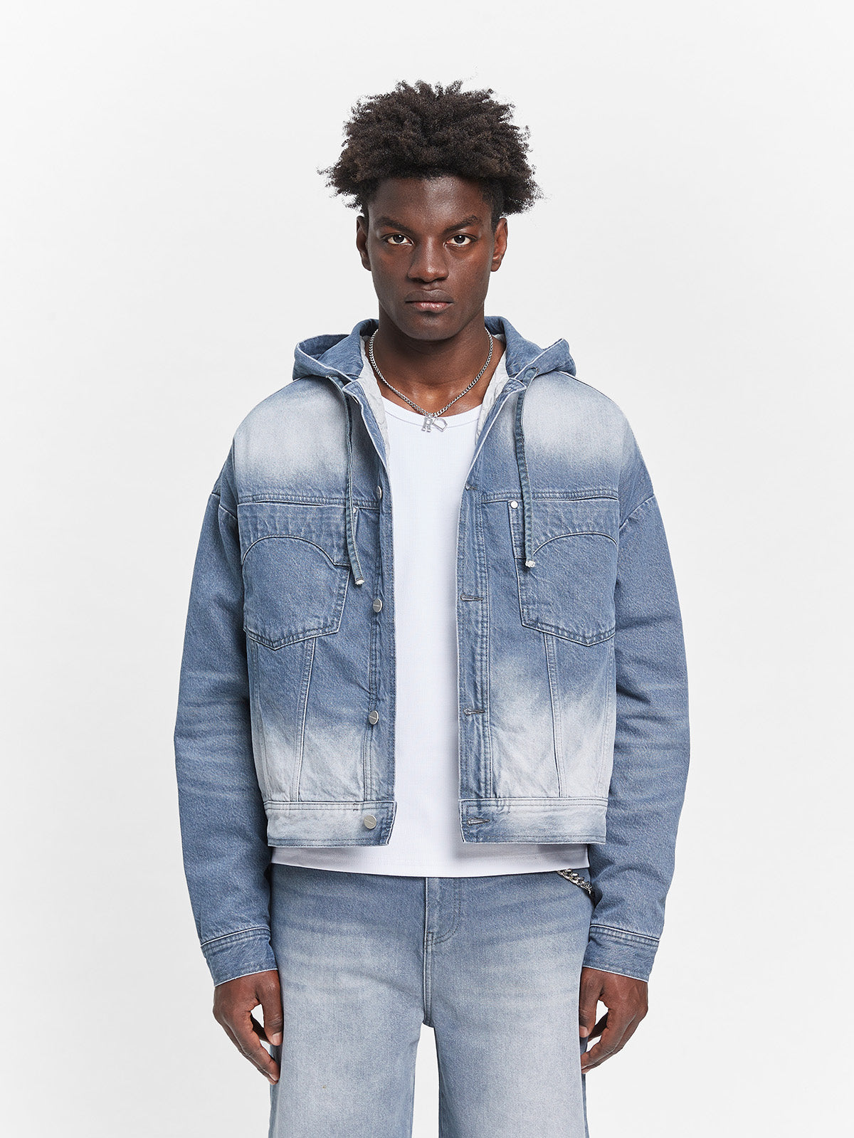 ESSENTIAL DENIM JACKET - STONE BLUE