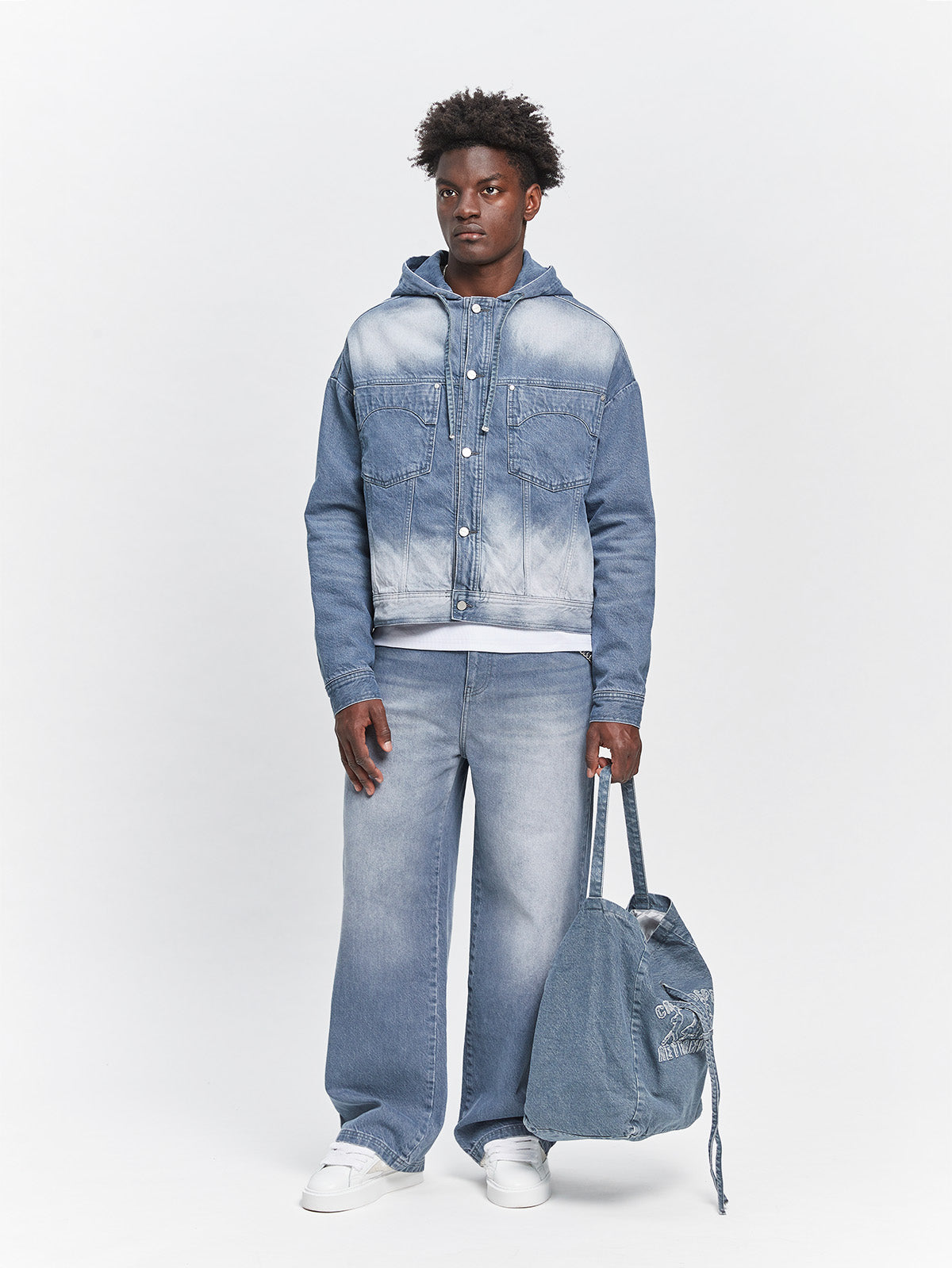 ESSENTIAL DENIM JACKET - STONE BLUE