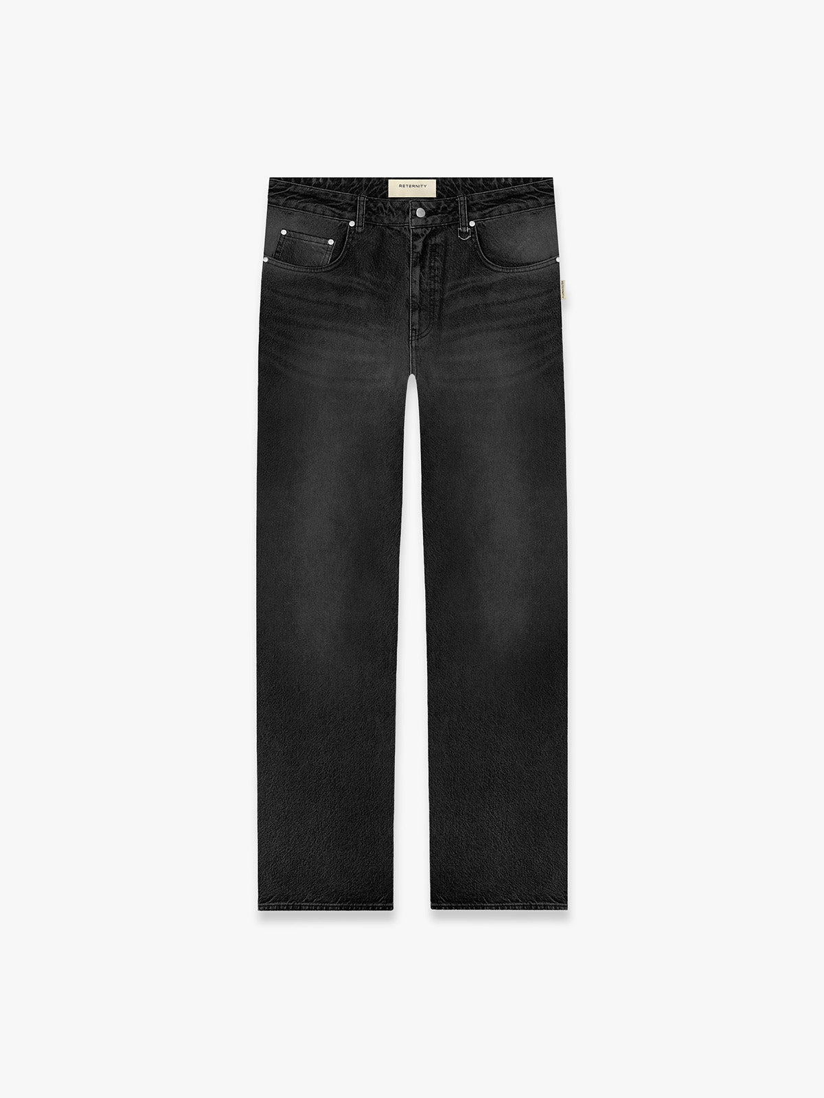 ESSENTIAL STRAIGHT FIT DENIM - WASHED BLACK