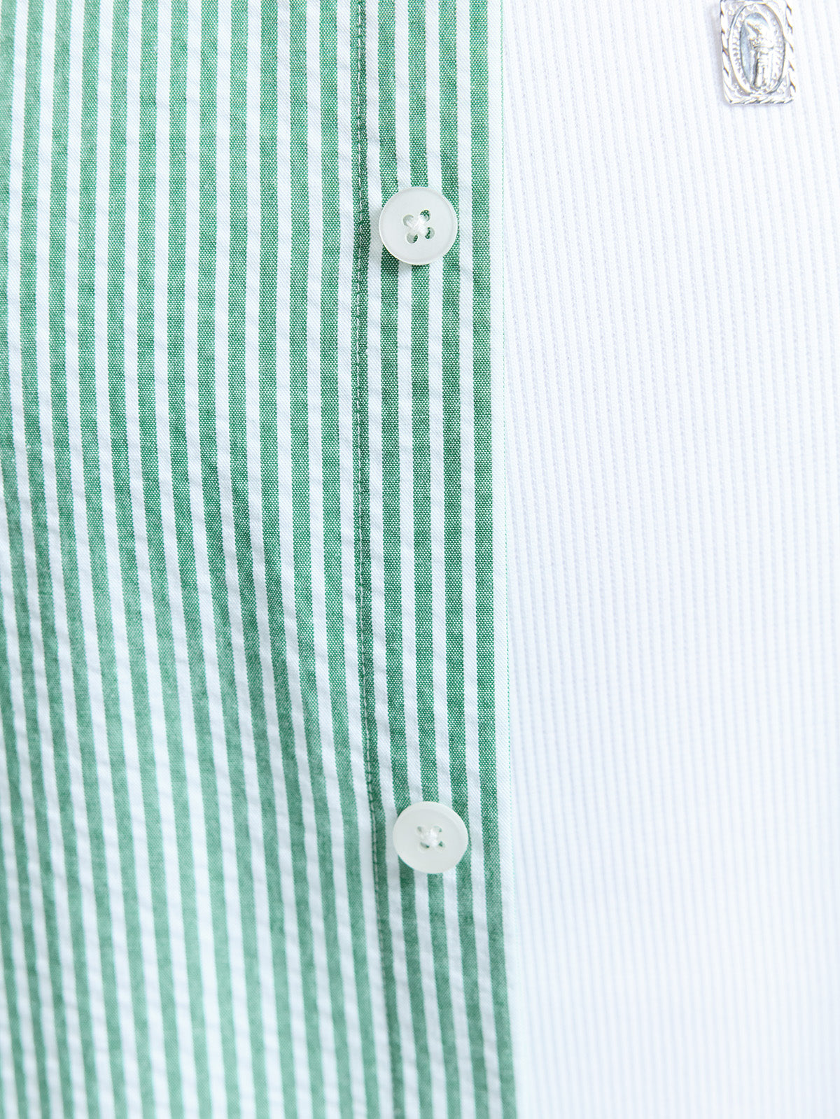 SIGNE SHIRT - GREEN STRIPED