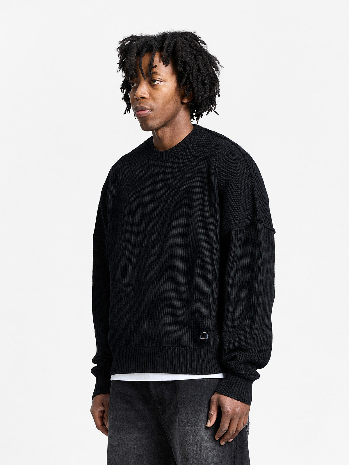 CREATIVE DEPT KNIT SWEATER - BLACK