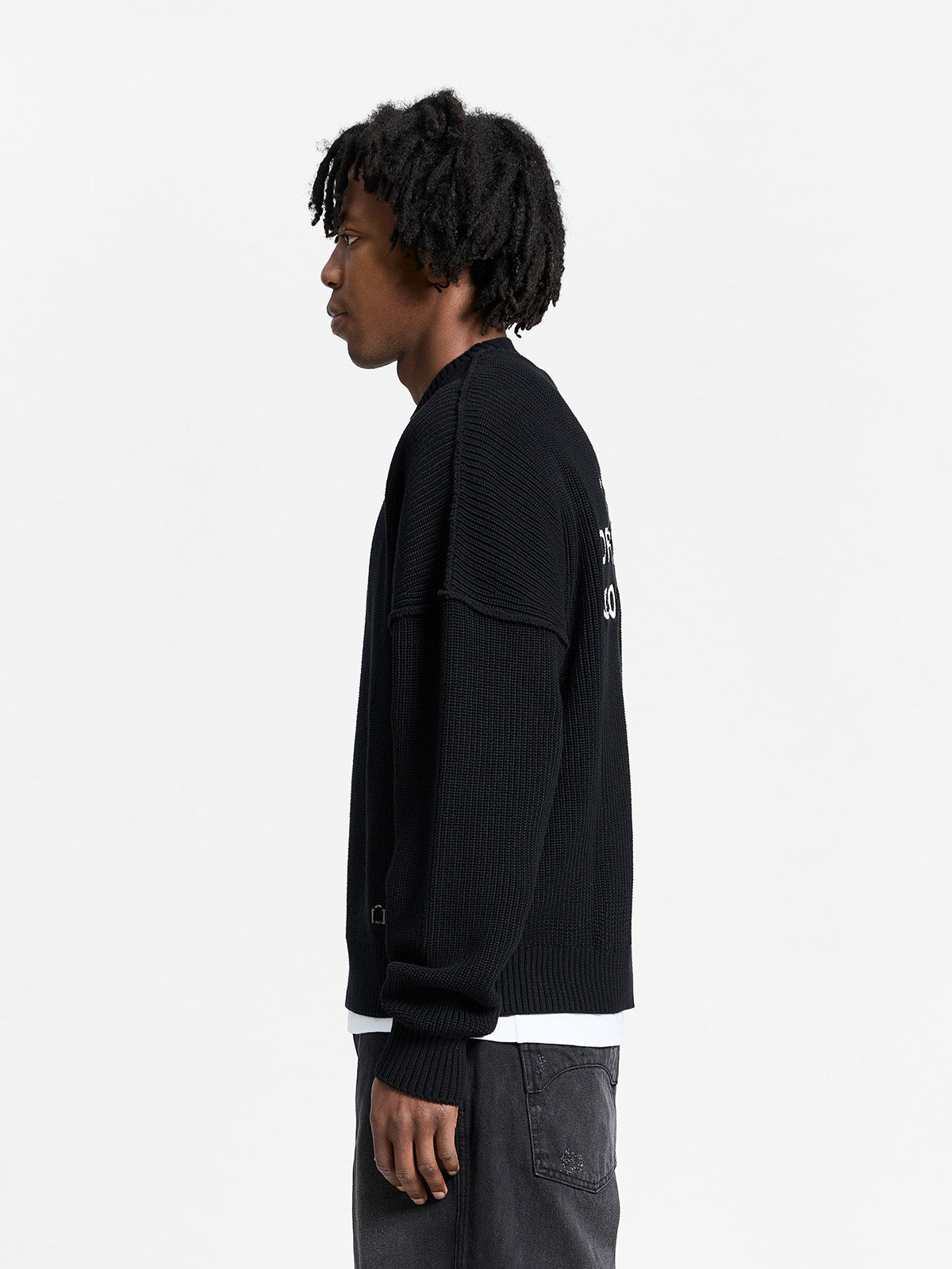 CREATIVE DEPT KNIT SWEATER - BLACK