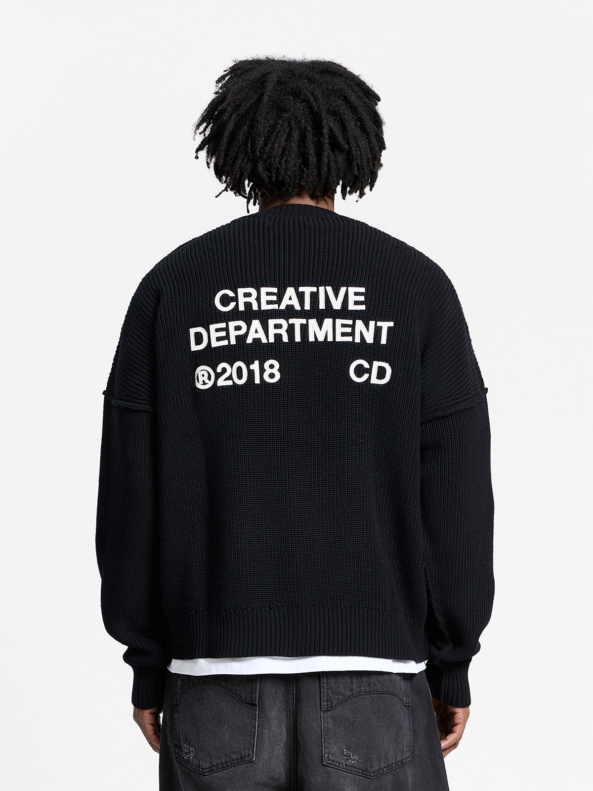 CREATIVE DEPT KNIT SWEATER - BLACK