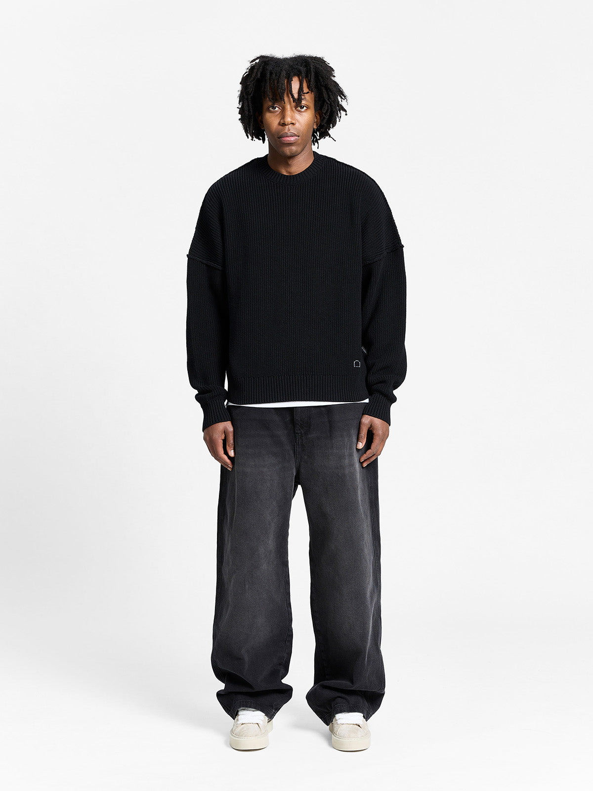 CREATIVE DEPT KNIT SWEATER - BLACK