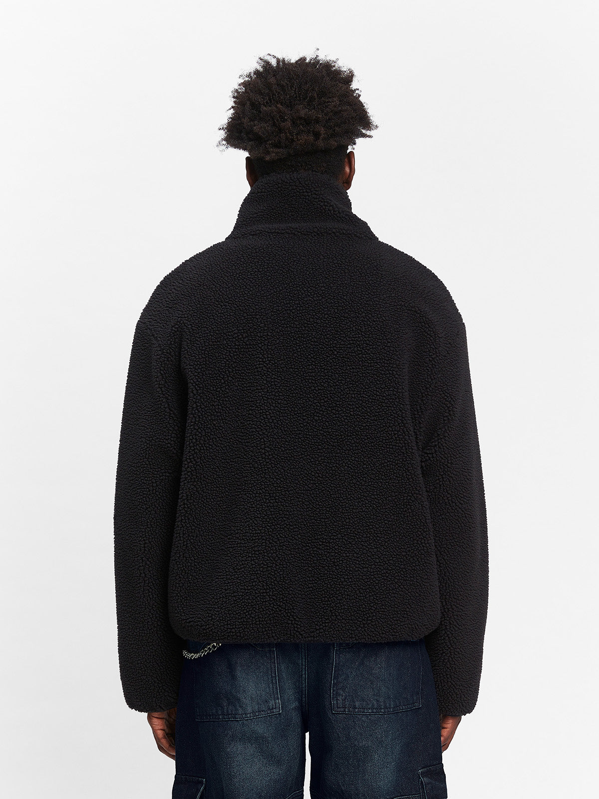 REVERSIBLE FLEECE JACKET - BLACK