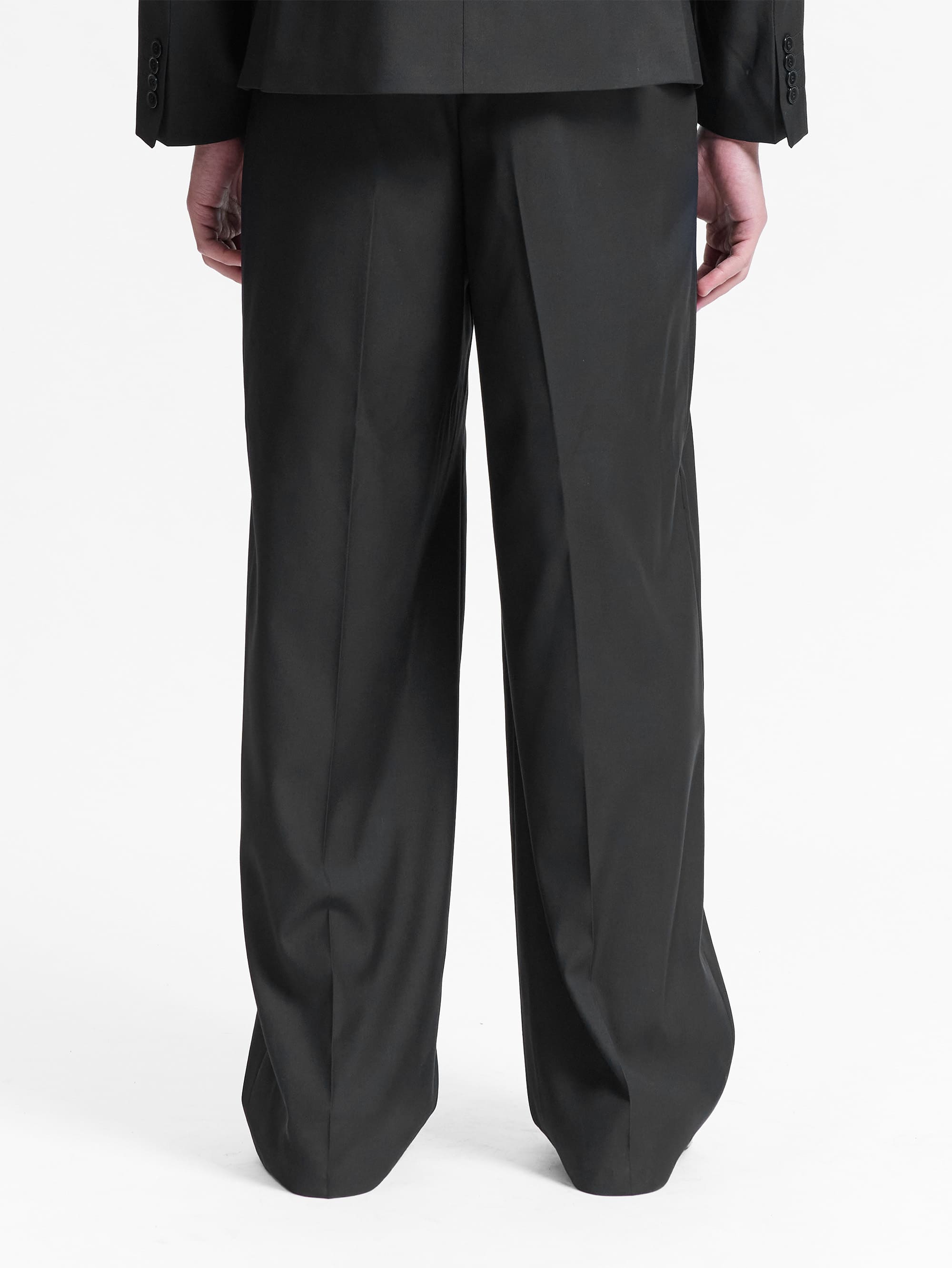 TAILORED BAGGY PANTS - BLACK