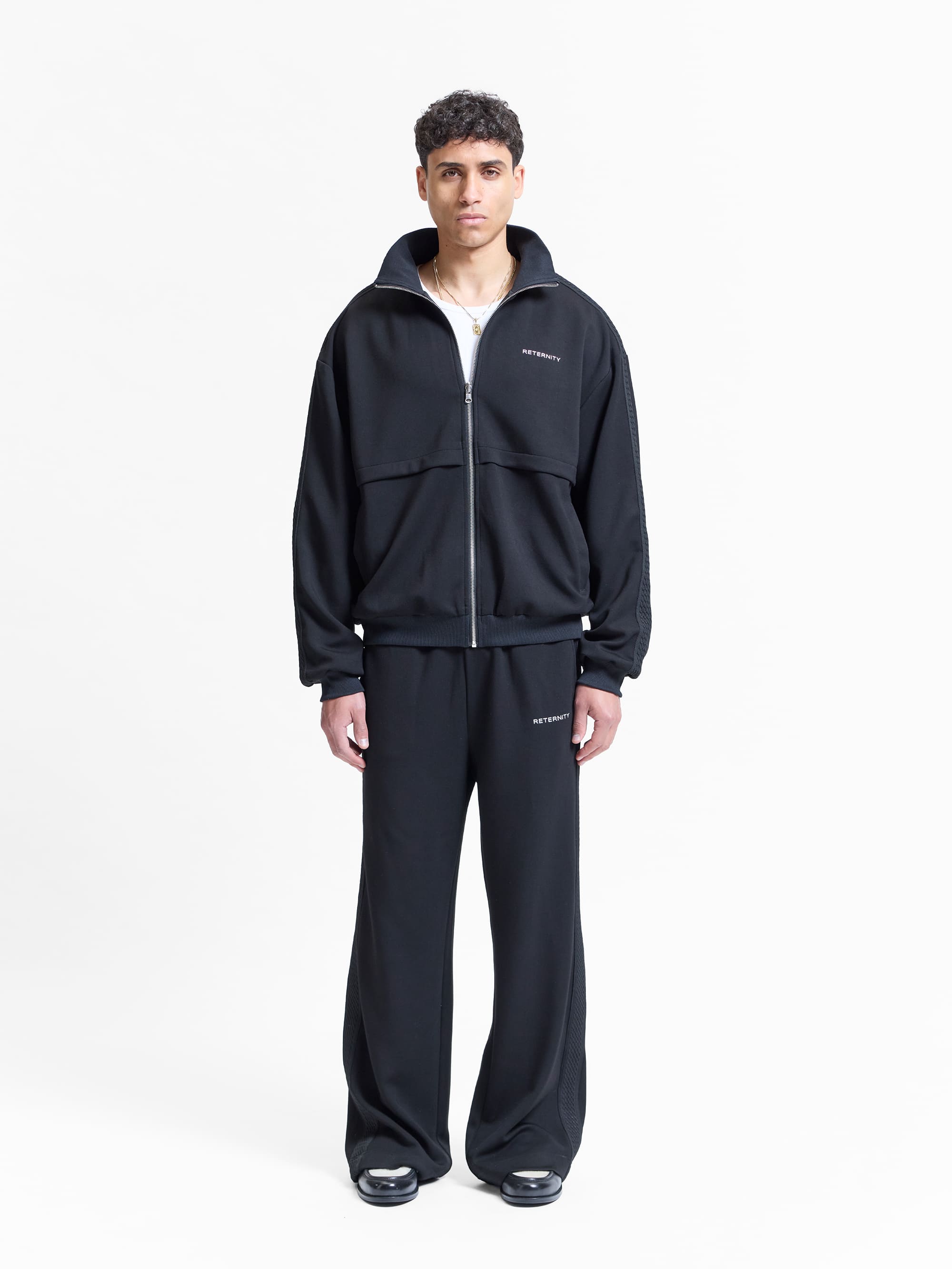 STUDIO REVERSIBLE TRACK JACKET - BLACK