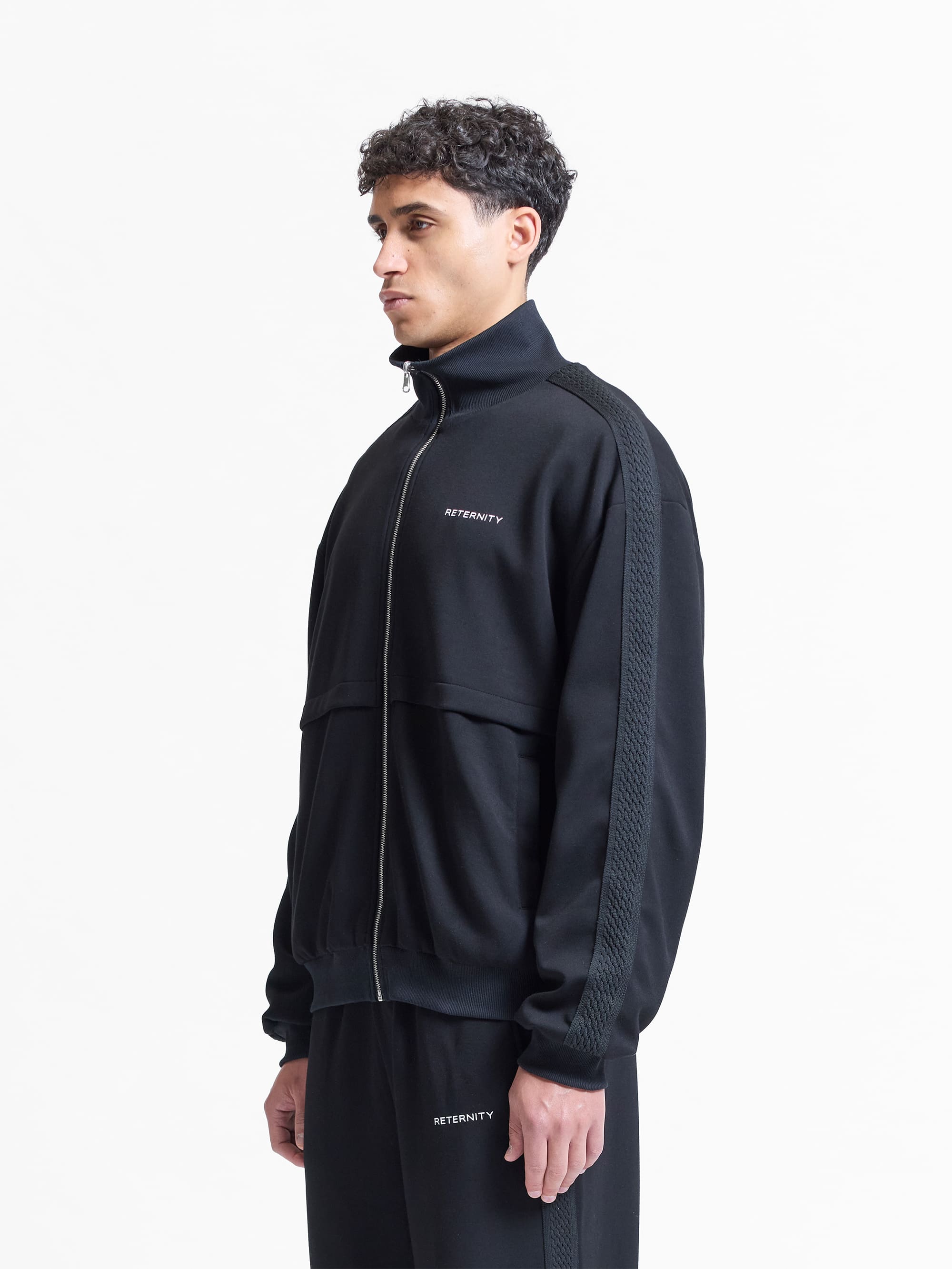STUDIO REVERSIBLE TRACK JACKET - BLACK
