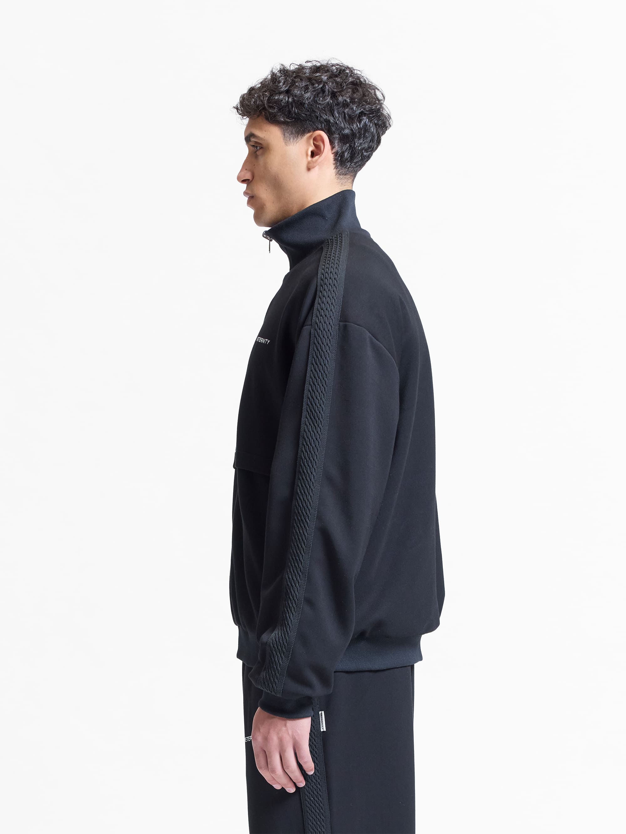 STUDIO REVERSIBLE TRACK JACKET - BLACK