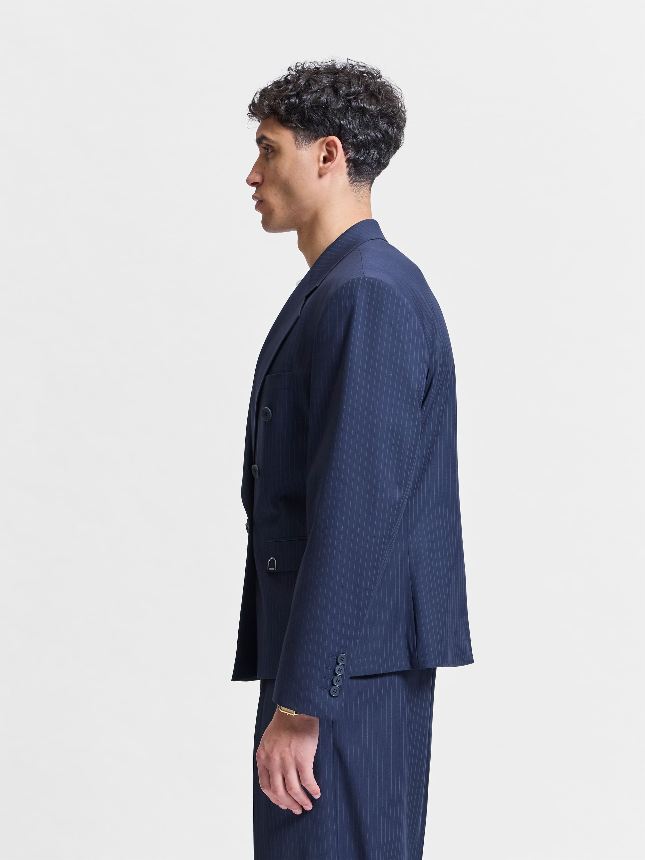 SIGNE BLAZER - PINSTRIPE BLUE