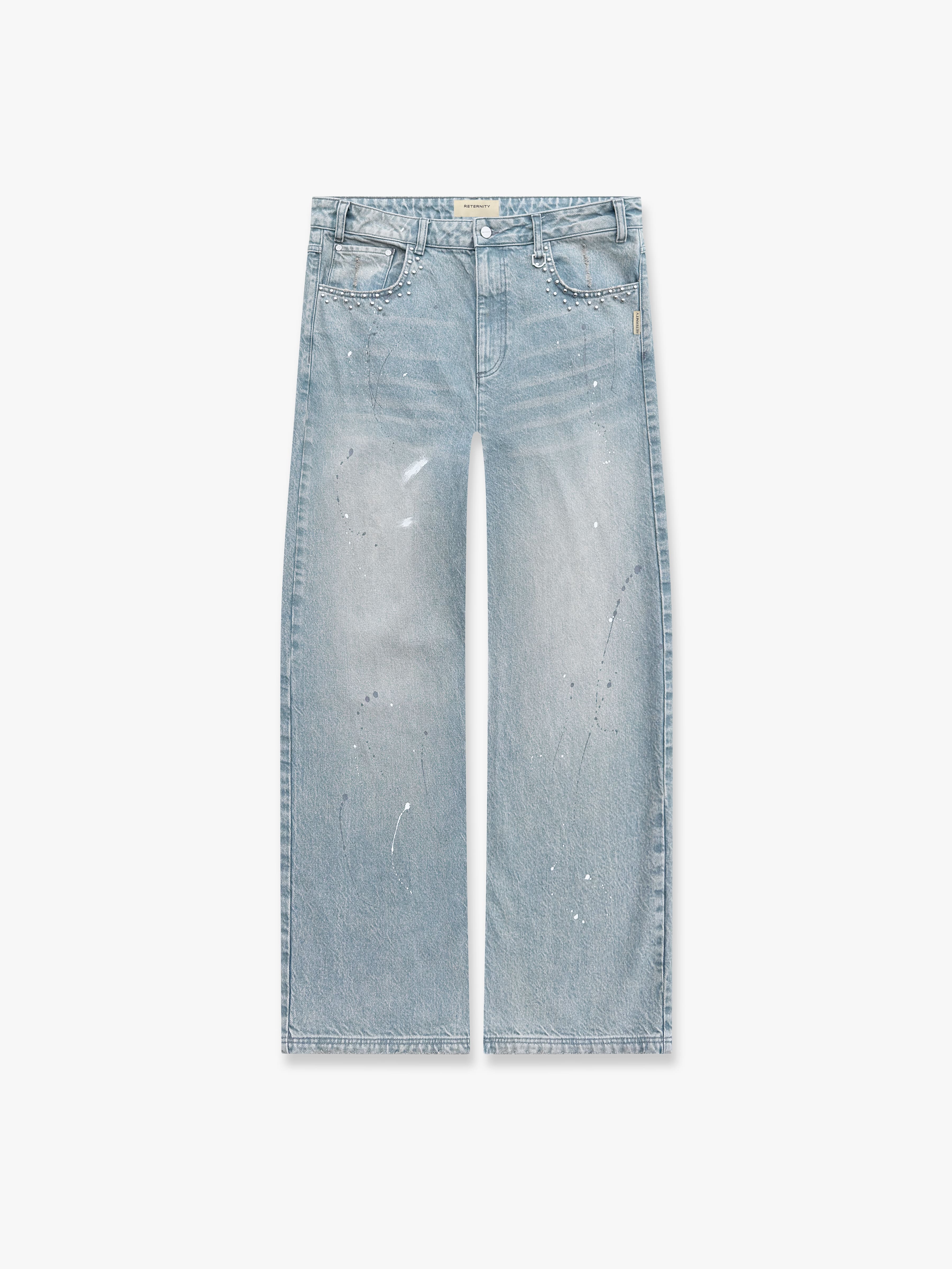 STUDDED DENIM - LIGHT BLUE