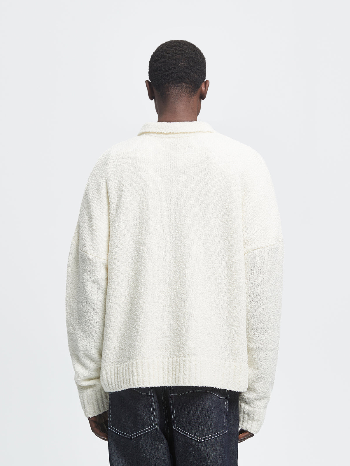 ÉLAINE KNIT POLO - CREAM