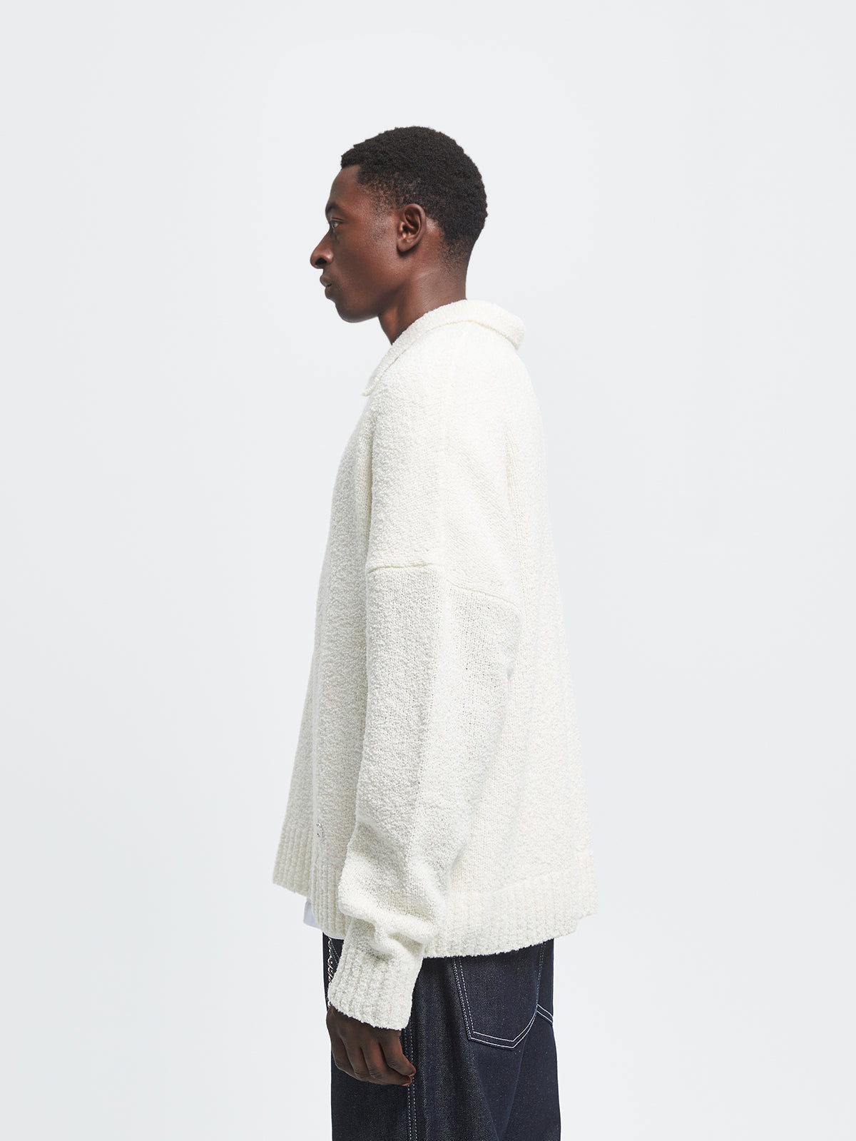 ÉLAINE KNIT POLO - CREAM