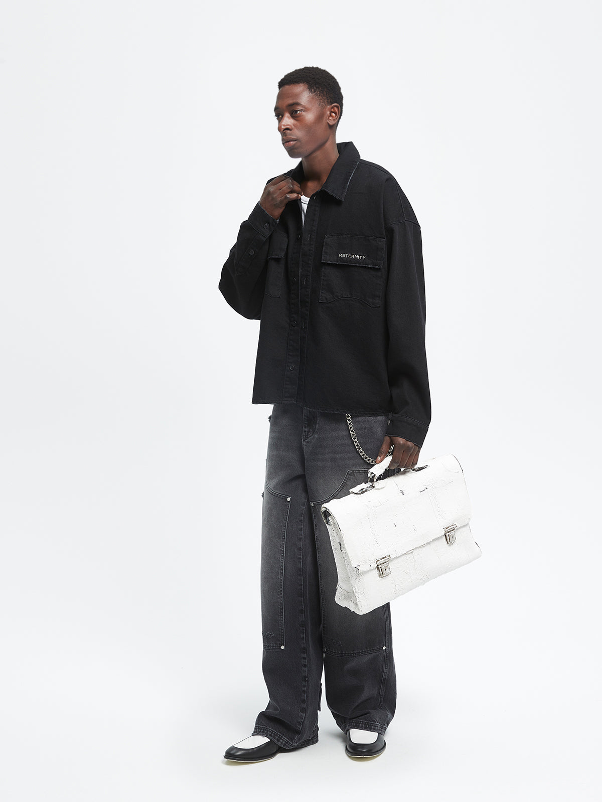 VINTAGE OVERSHIRT - BLACK