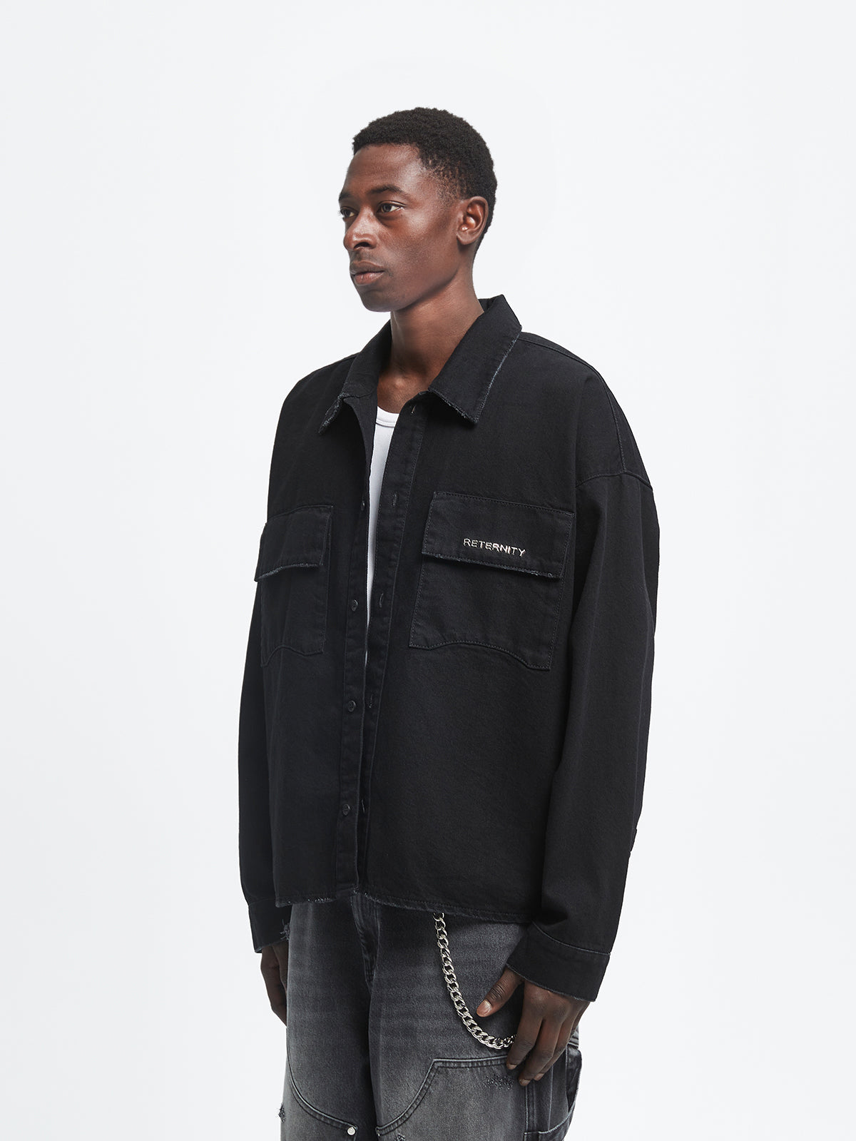 VINTAGE OVERSHIRT - BLACK
