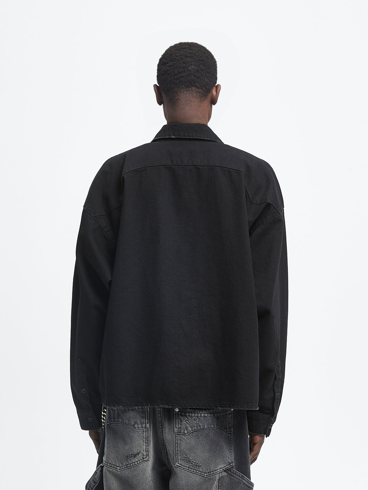 VINTAGE OVERSHIRT - BLACK
