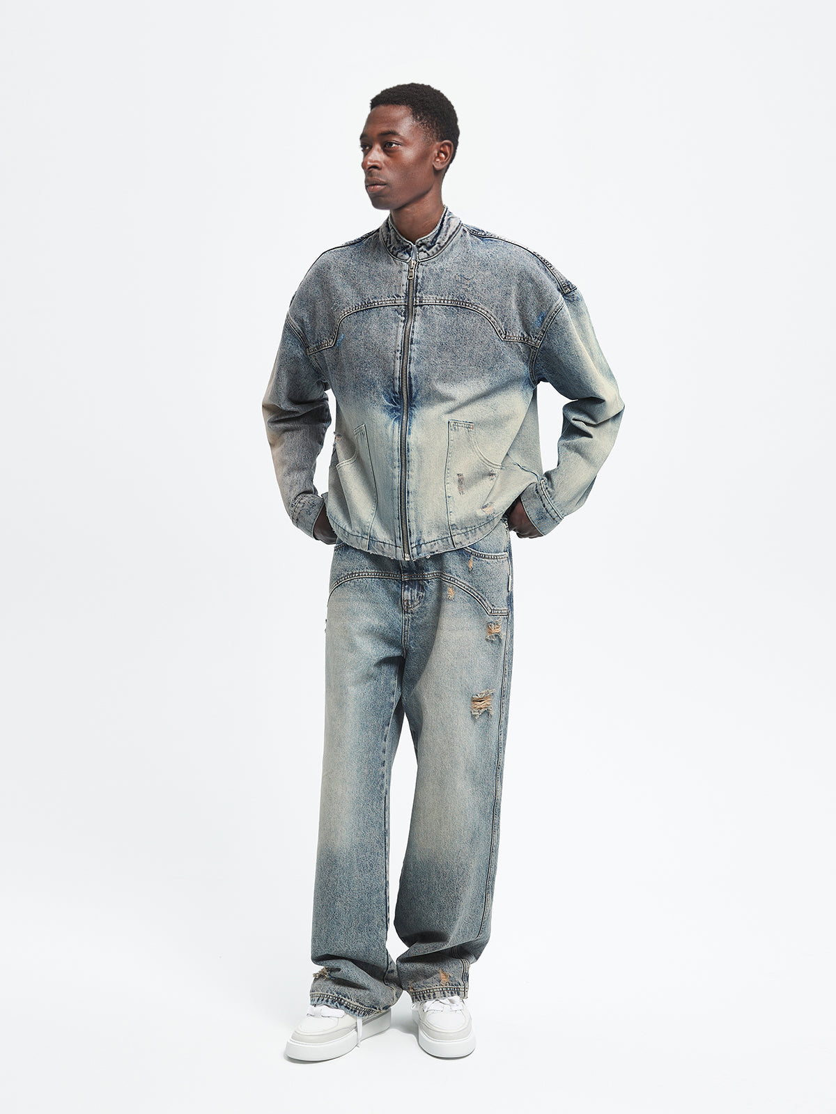 AURÉLIE DENIM JACKET - WASHED BLUE