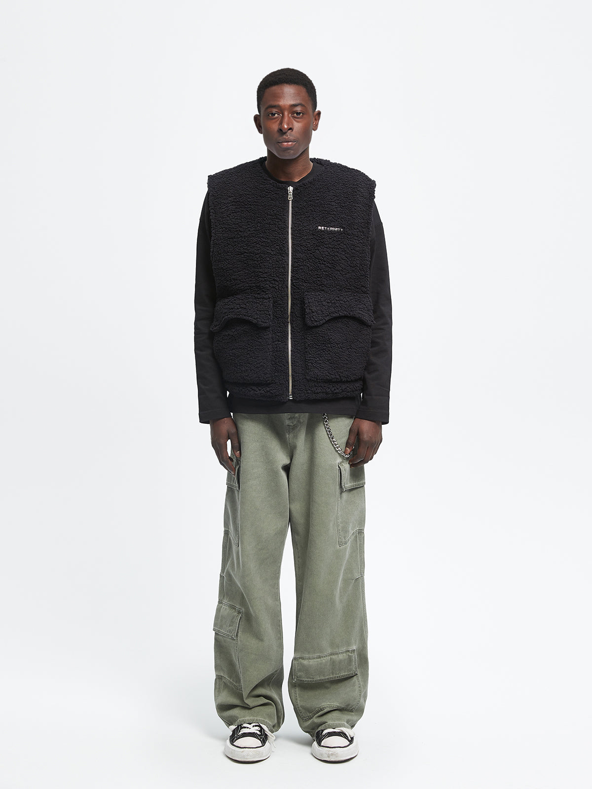 CÉLESTE FLEECE VEST - BLACK