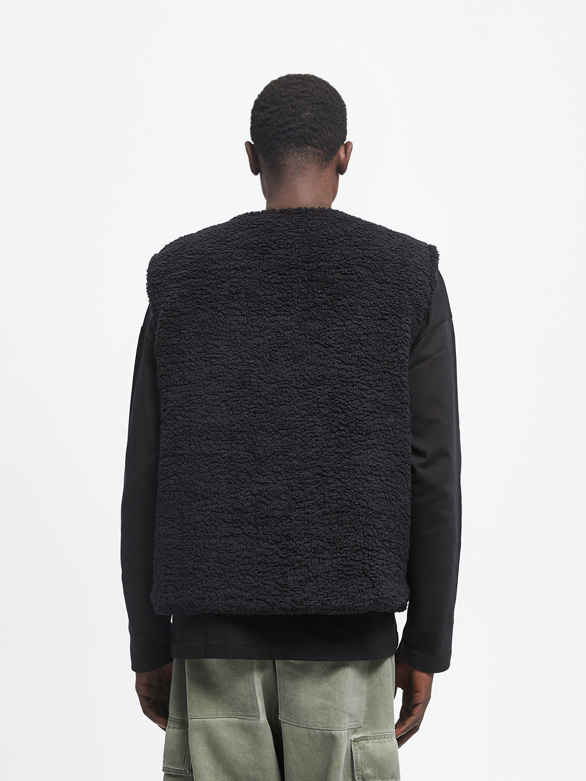 CÉLESTE FLEECE VEST - BLACK