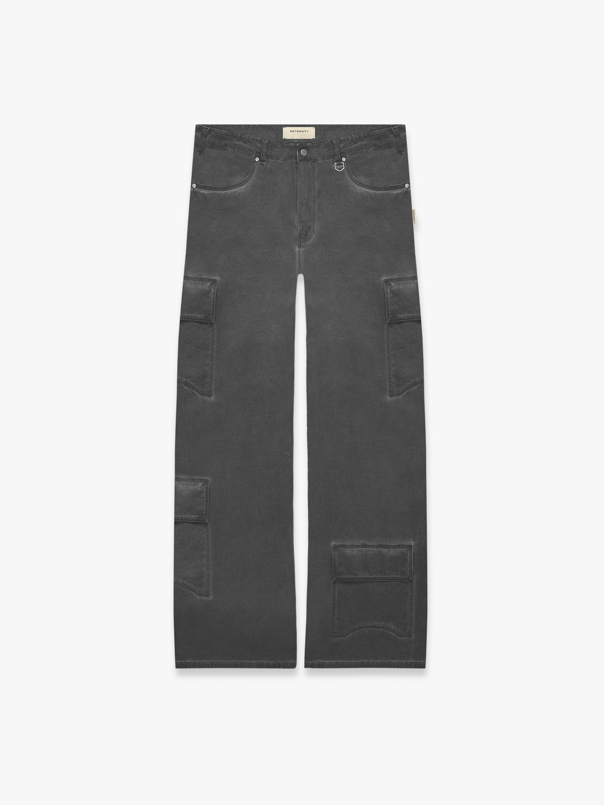OIL WASHED CARGO PANTS - GREY