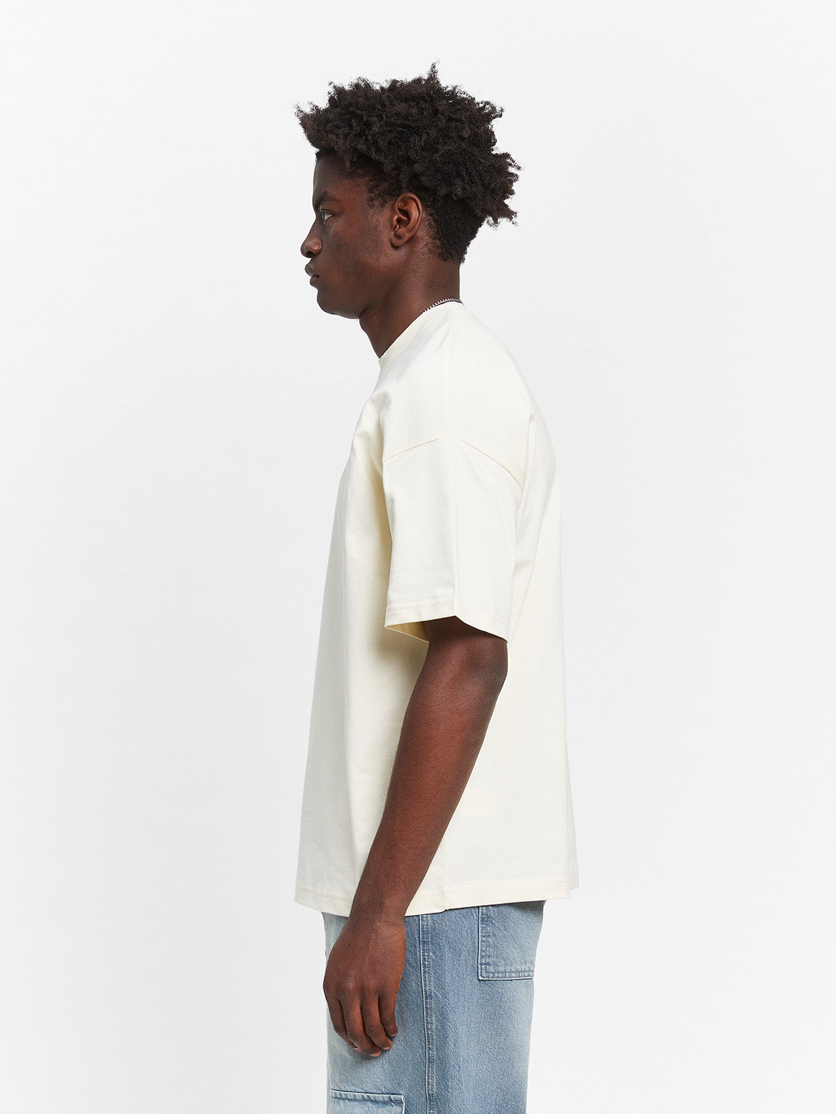 CREATIVE DEPT LOGO T-SHIRT - CREAM