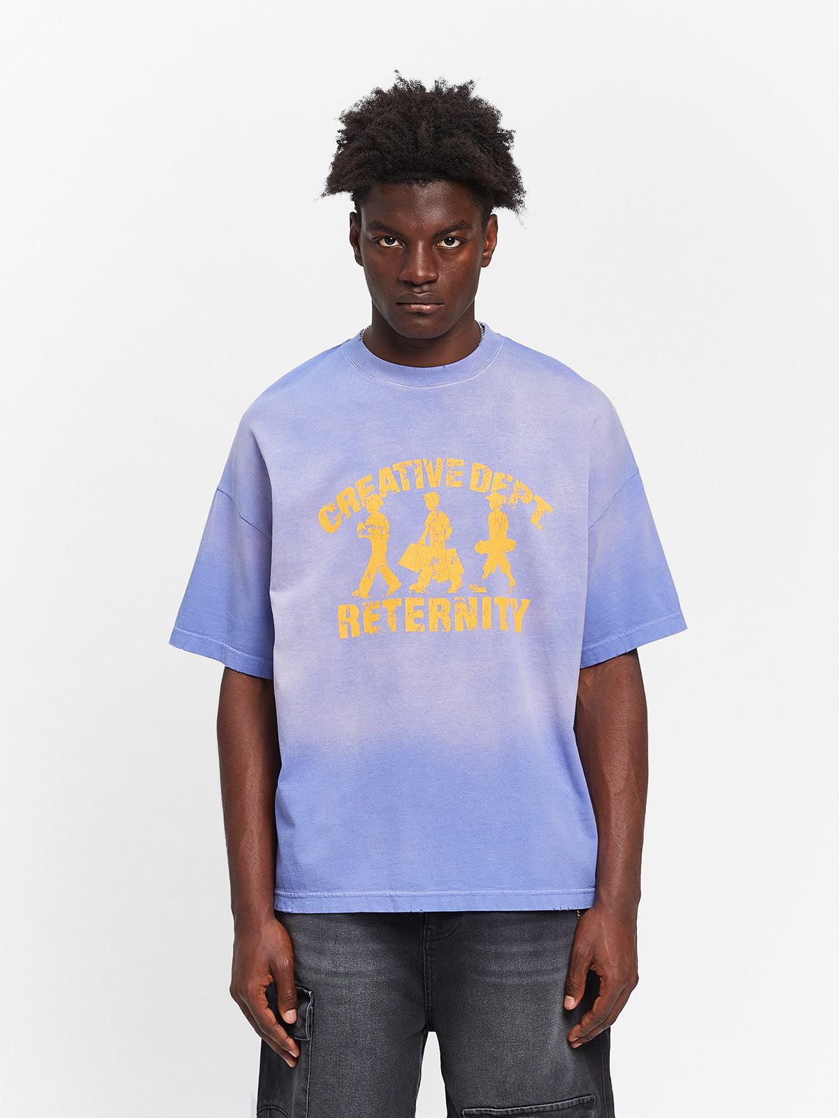 CREATIVE DEPT LOGO T-SHIRT - WASHED PURPLE