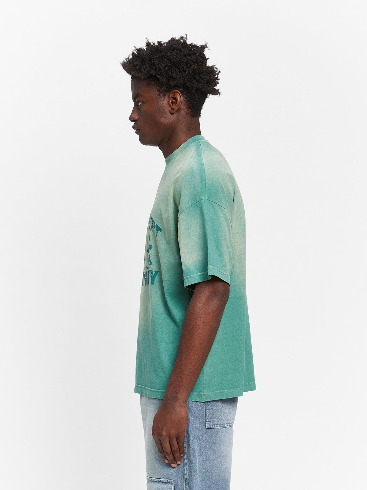 CREATIVE DEPT LOGO T-SHIRT - WASHED GREEN