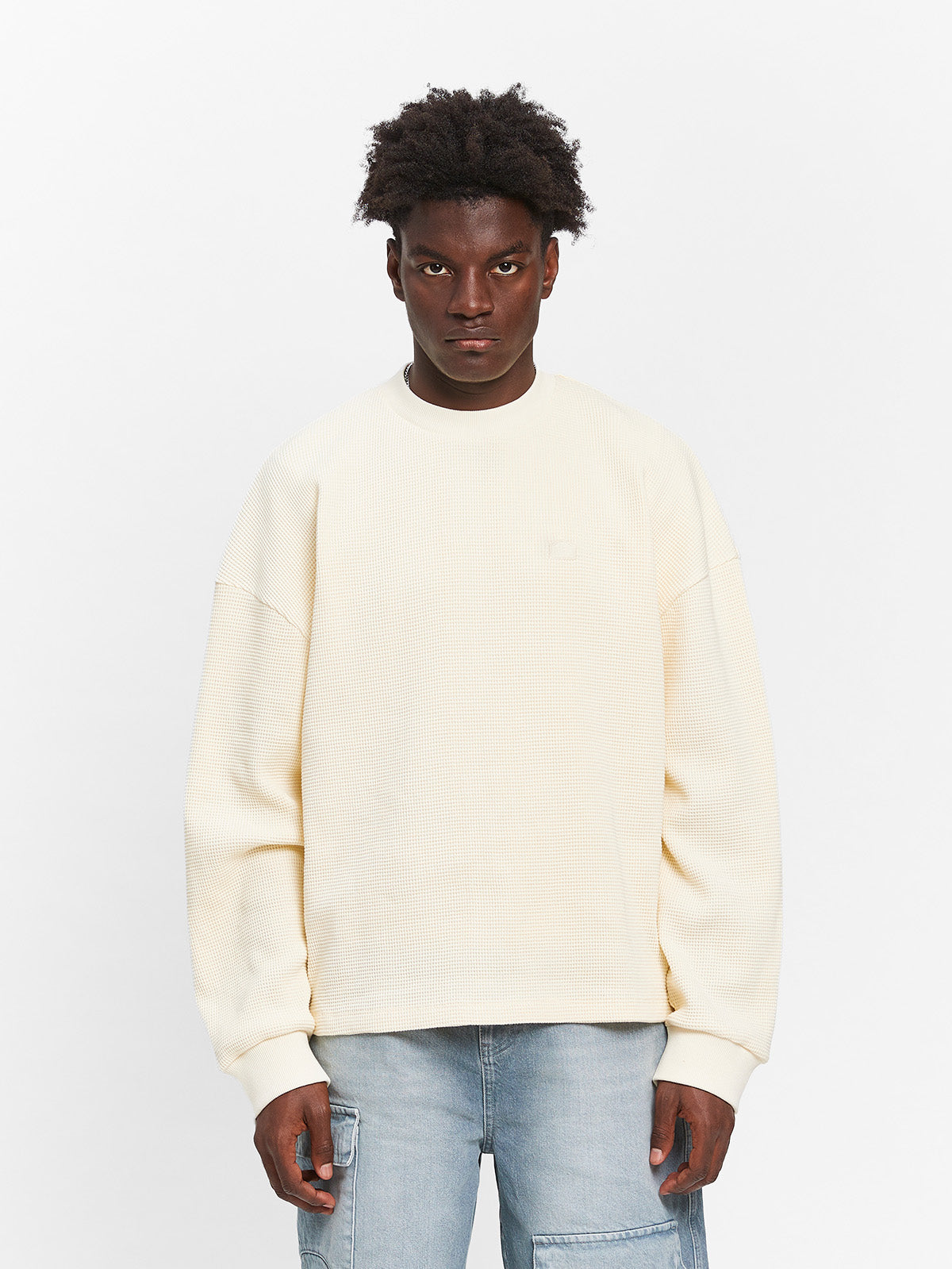 SIGNE WAFFLE LONGSLEEVE - CREAM