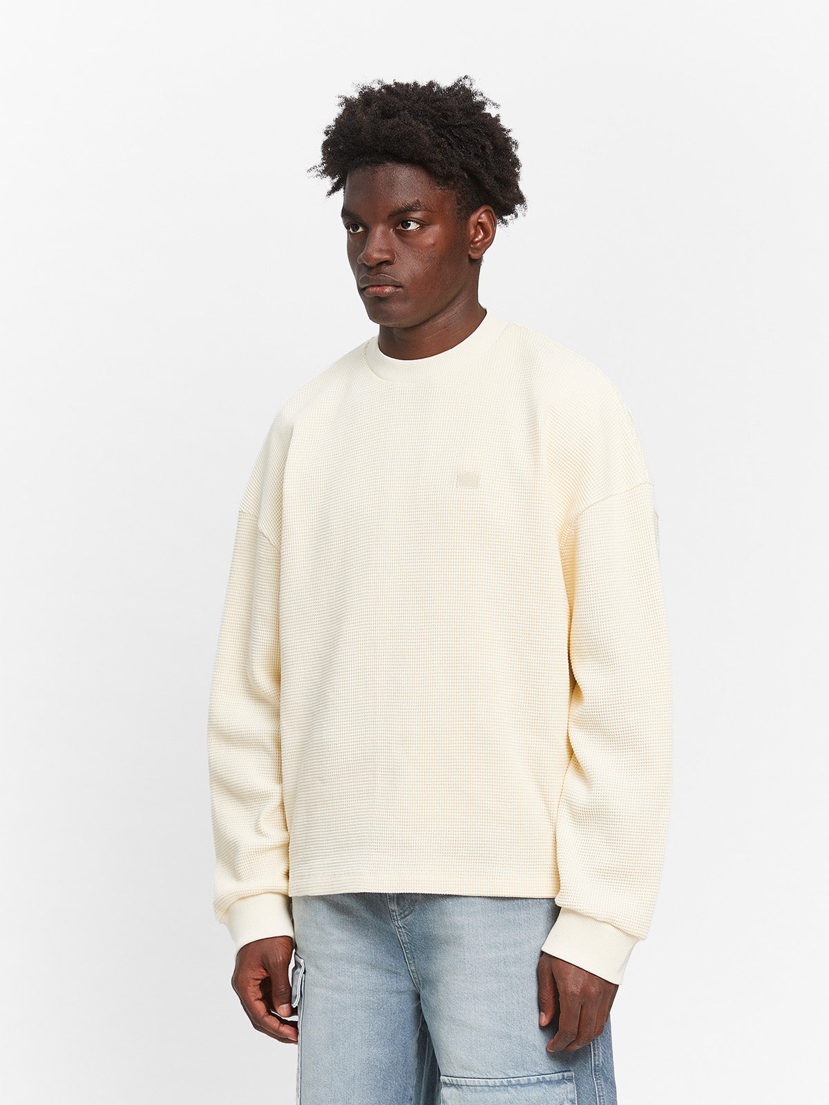 SIGNE WAFFLE LONGSLEEVE - CREAM