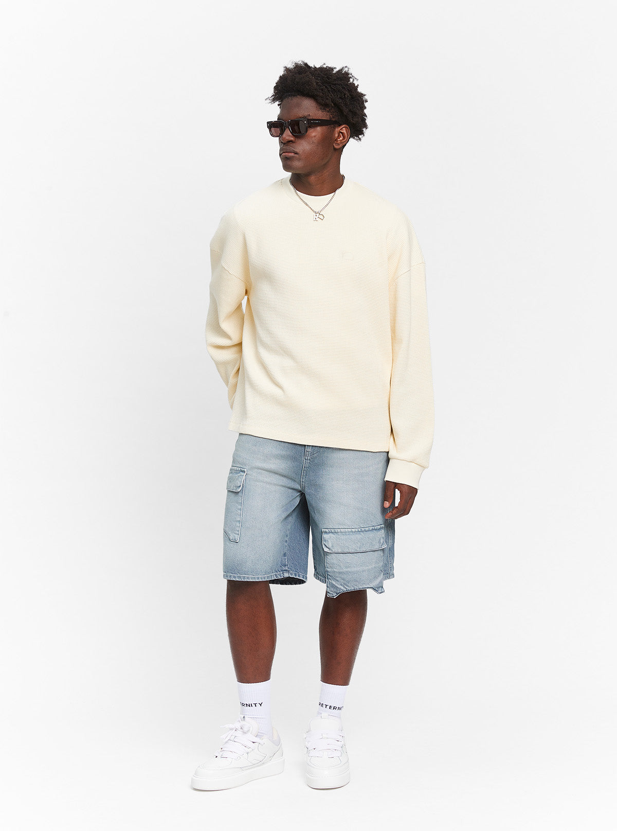 SIGNE WAFFLE LONGSLEEVE - CREAM