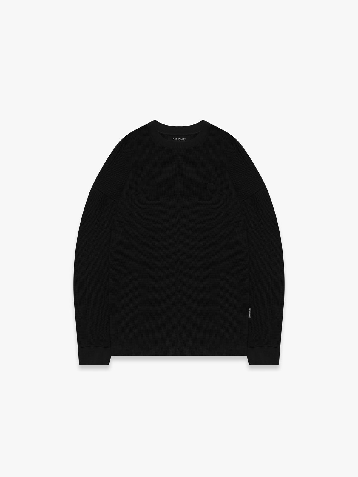 SIGNE WAFFLE LONGSLEEVE - BLACK