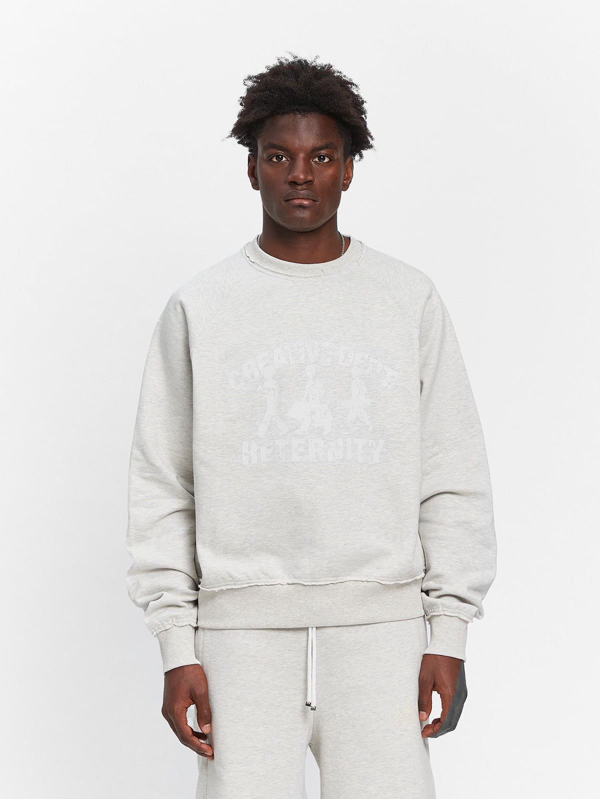CREATIVE DEPT LOGO CREWNECK - MELANGE GREY