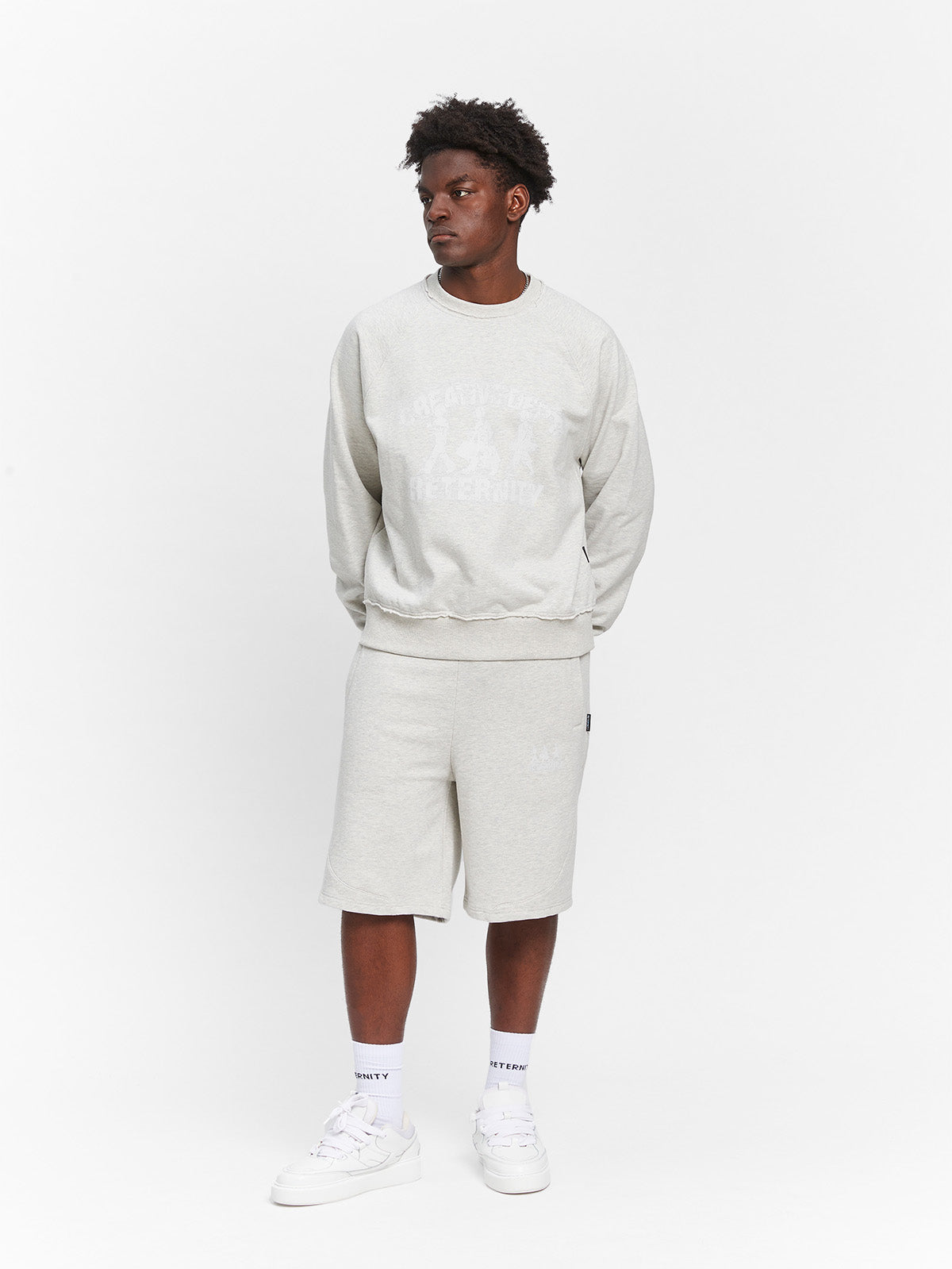 CREATIVE DEPT LOGO CREWNECK - MELANGE GREY