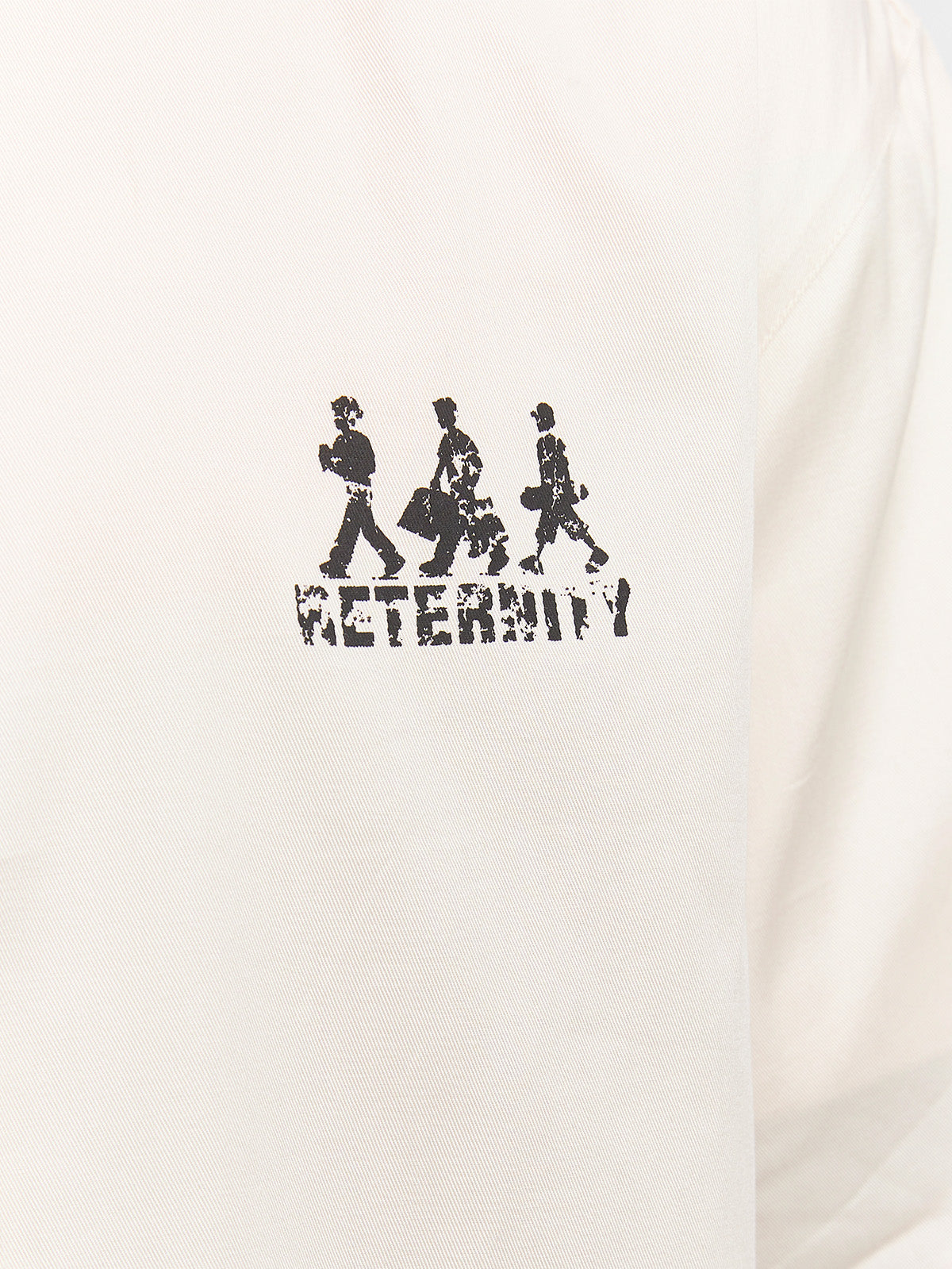 CREATIVE DEPT LOGO BUTTON SHIRT - CREAM