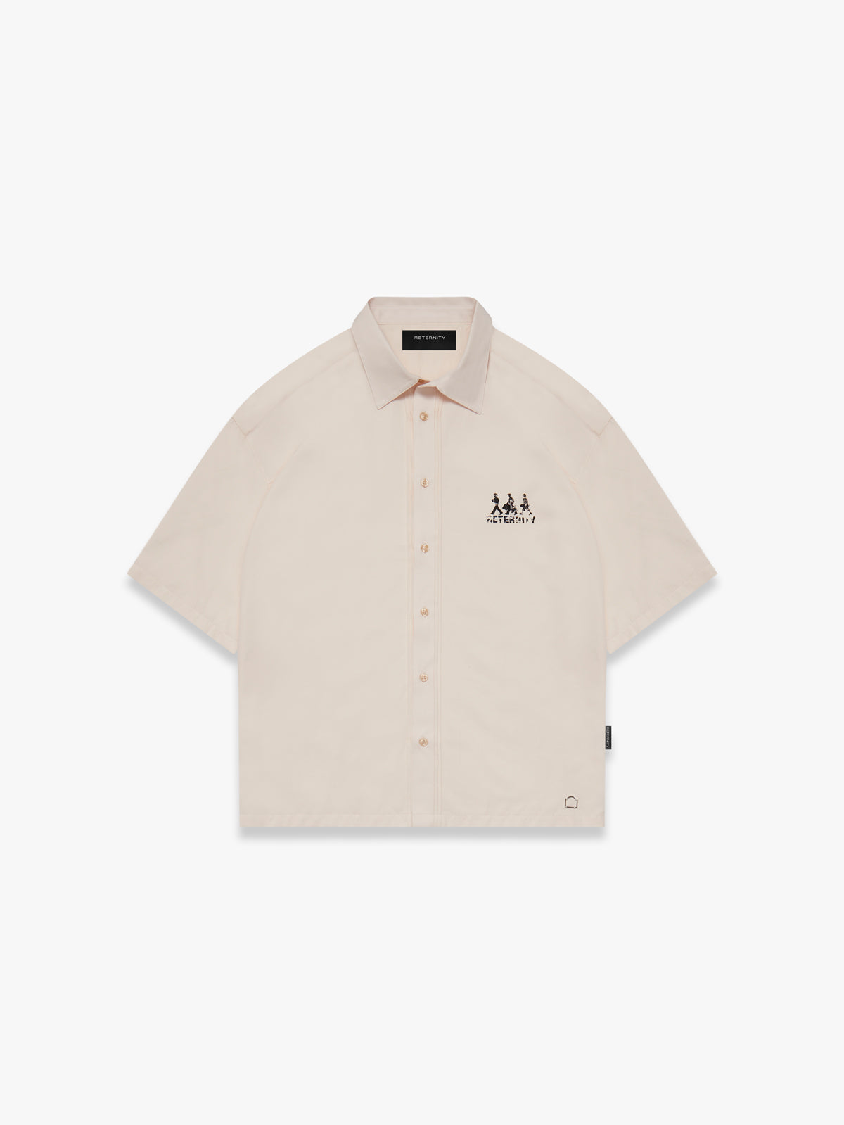 CREATIVE DEPT LOGO BUTTON SHIRT - CREAM