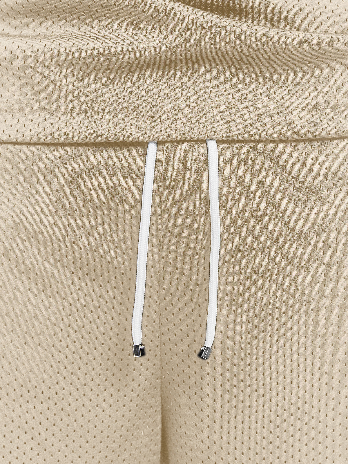 CREATIVE DEPT LOGO MESH SHORTS - CREAM