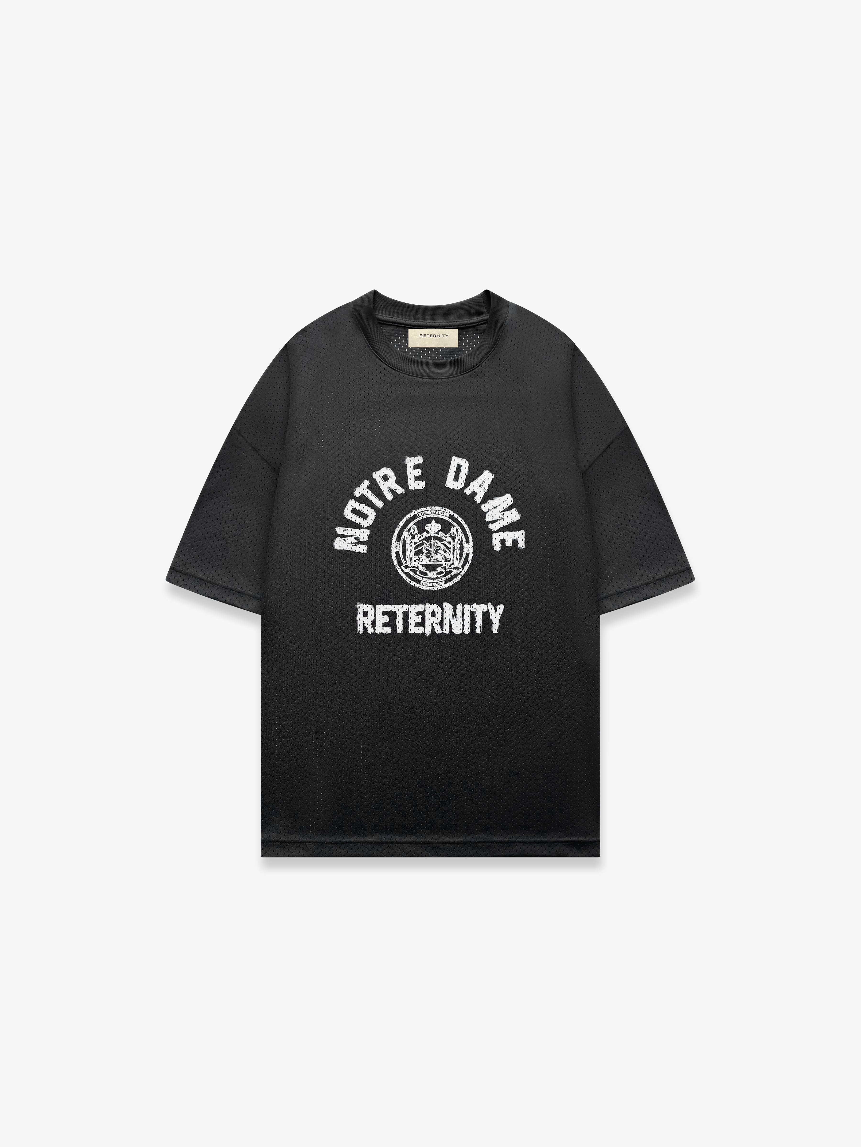 NOTRE DAME MESH T-SHIRT - BLACK