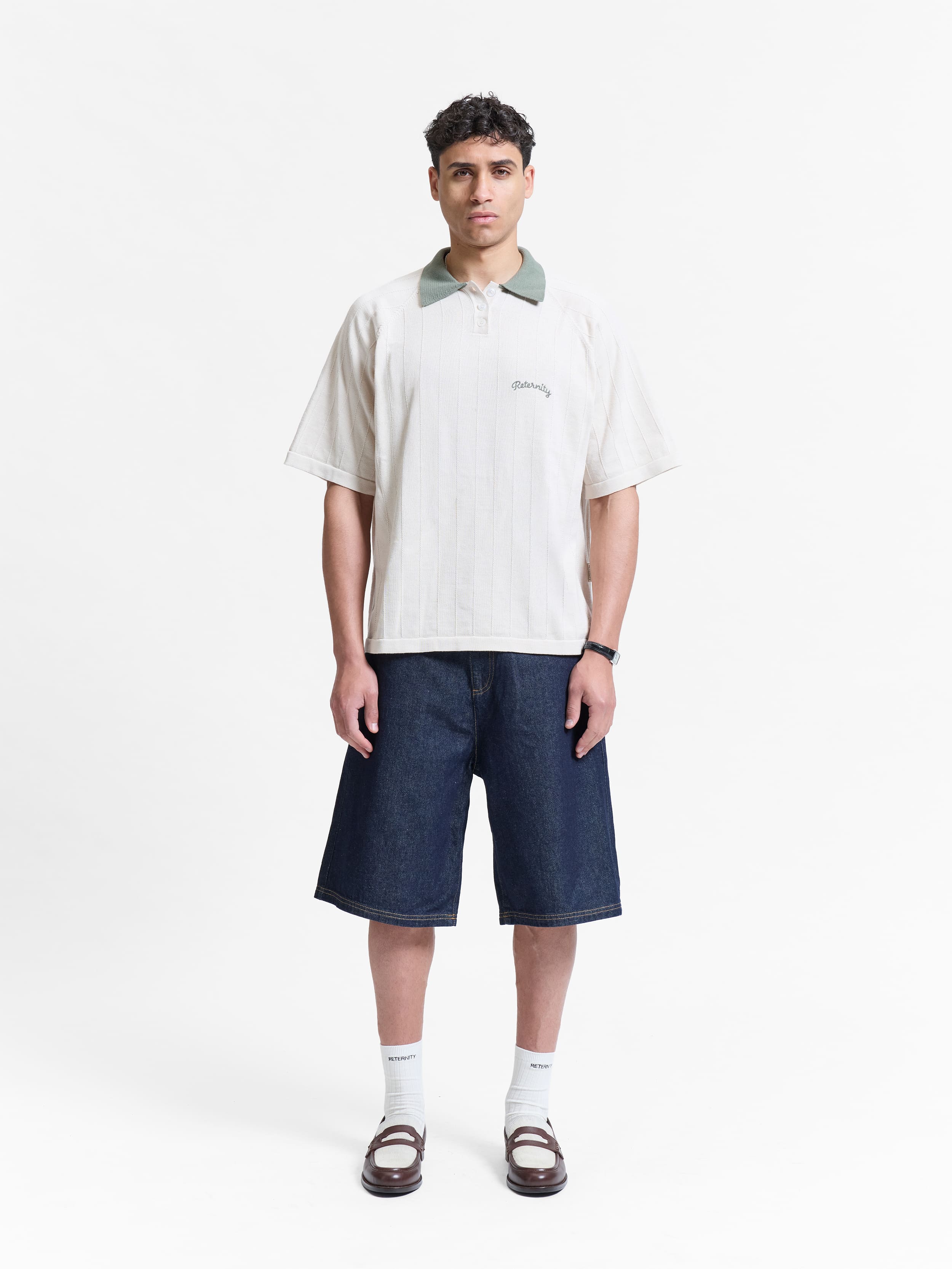 LE PROGRES KNIT POLO - CREAM