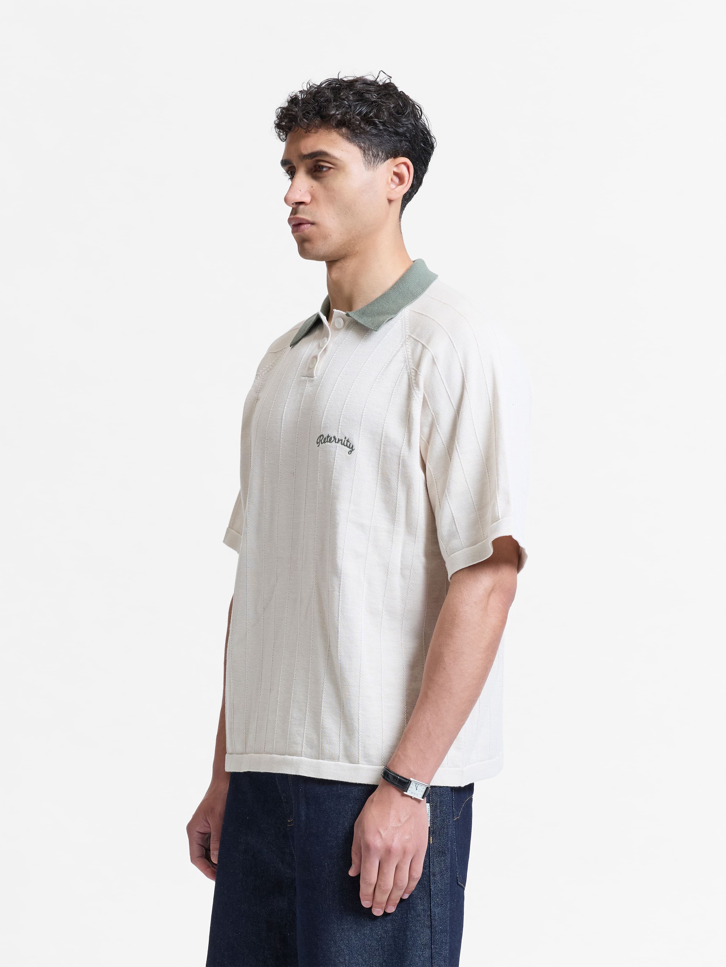 LE PROGRES KNIT POLO - CREAM
