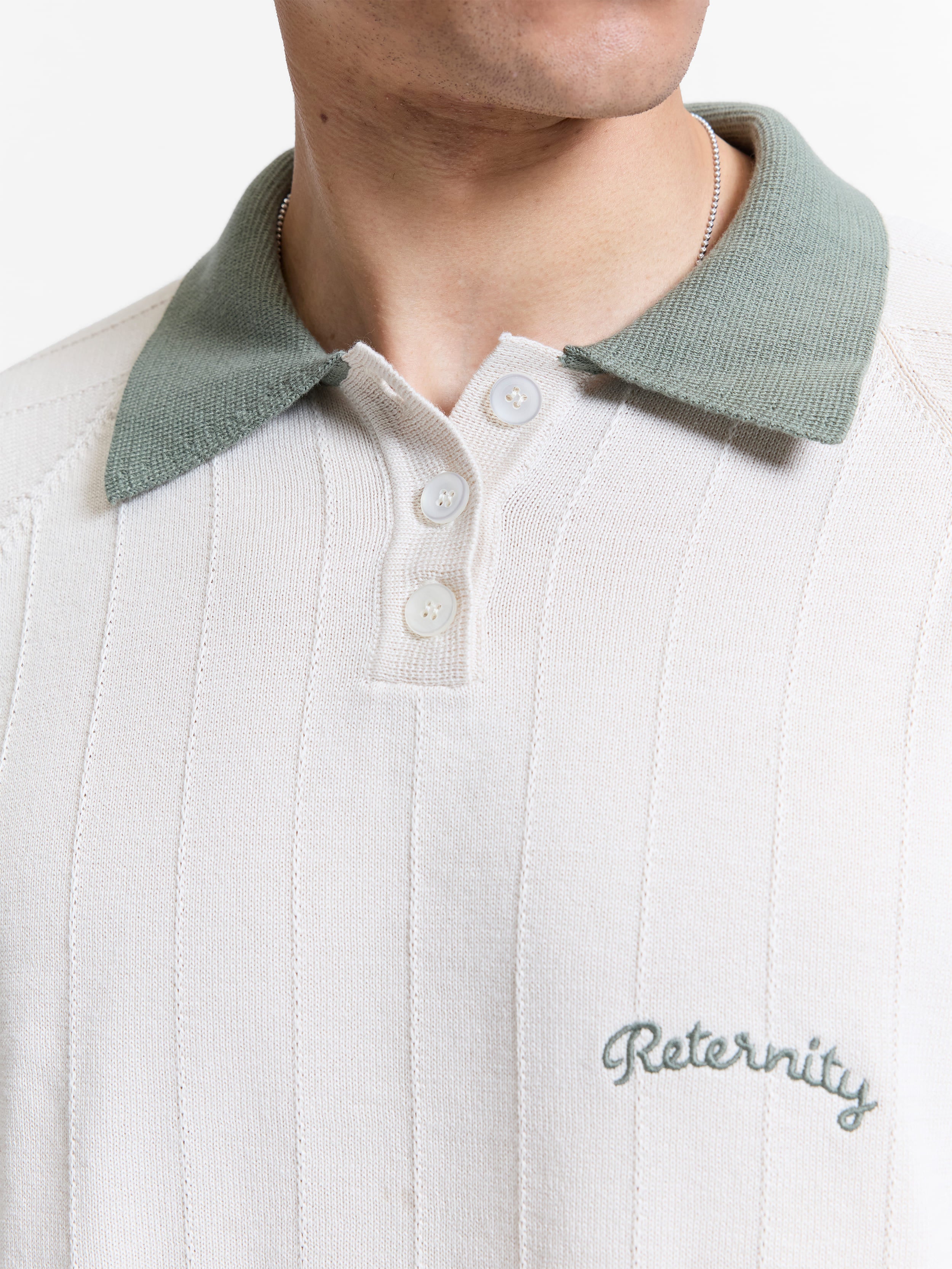 LE PROGRES KNIT POLO - CREAM
