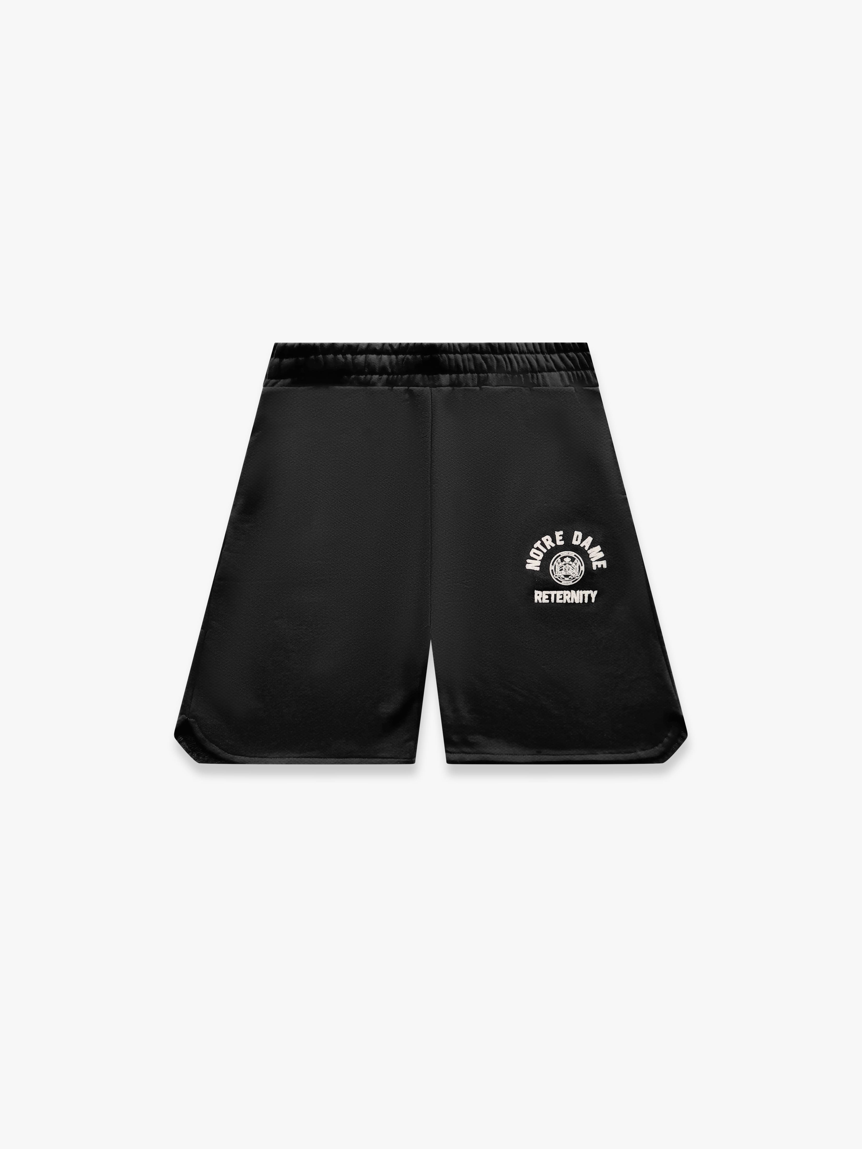 NOTRE DAME COTTON SHORTS - BLACK