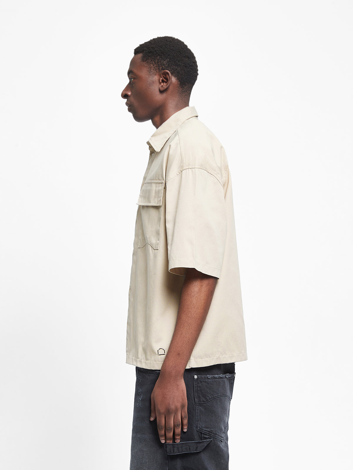 SIGNE BUTTON SHIRT - CREAM
