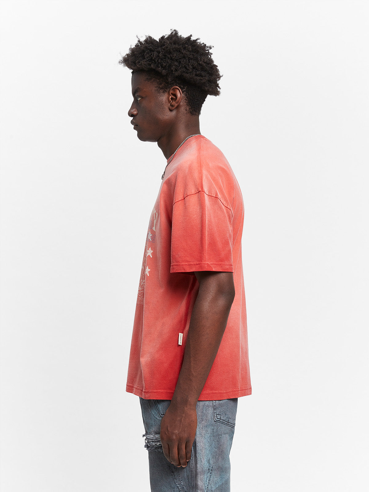 UNIVERSITY T-SHIRT - HEAVY BLEACHED RED