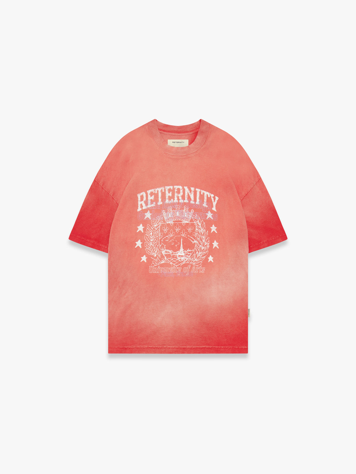 UNIVERSITY T-SHIRT - HEAVY BLEACHED RED
