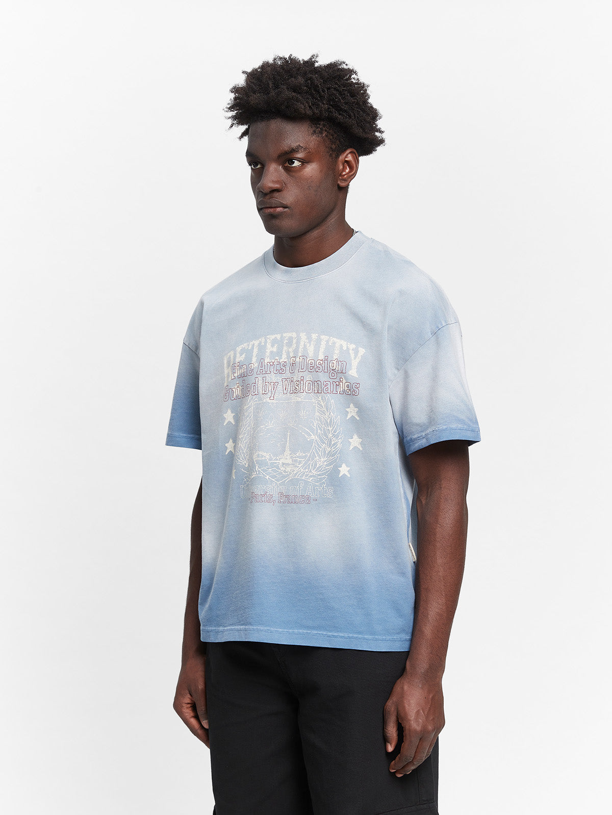 UNIVERSITY T-SHIRT - HEAVY BLEACHED BLUE