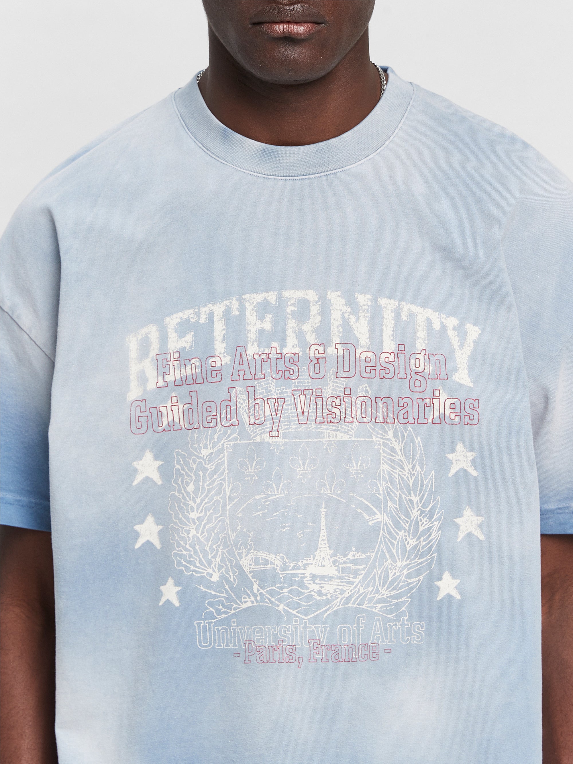 UNIVERSITY T-SHIRT - HEAVY BLEACHED BLUE